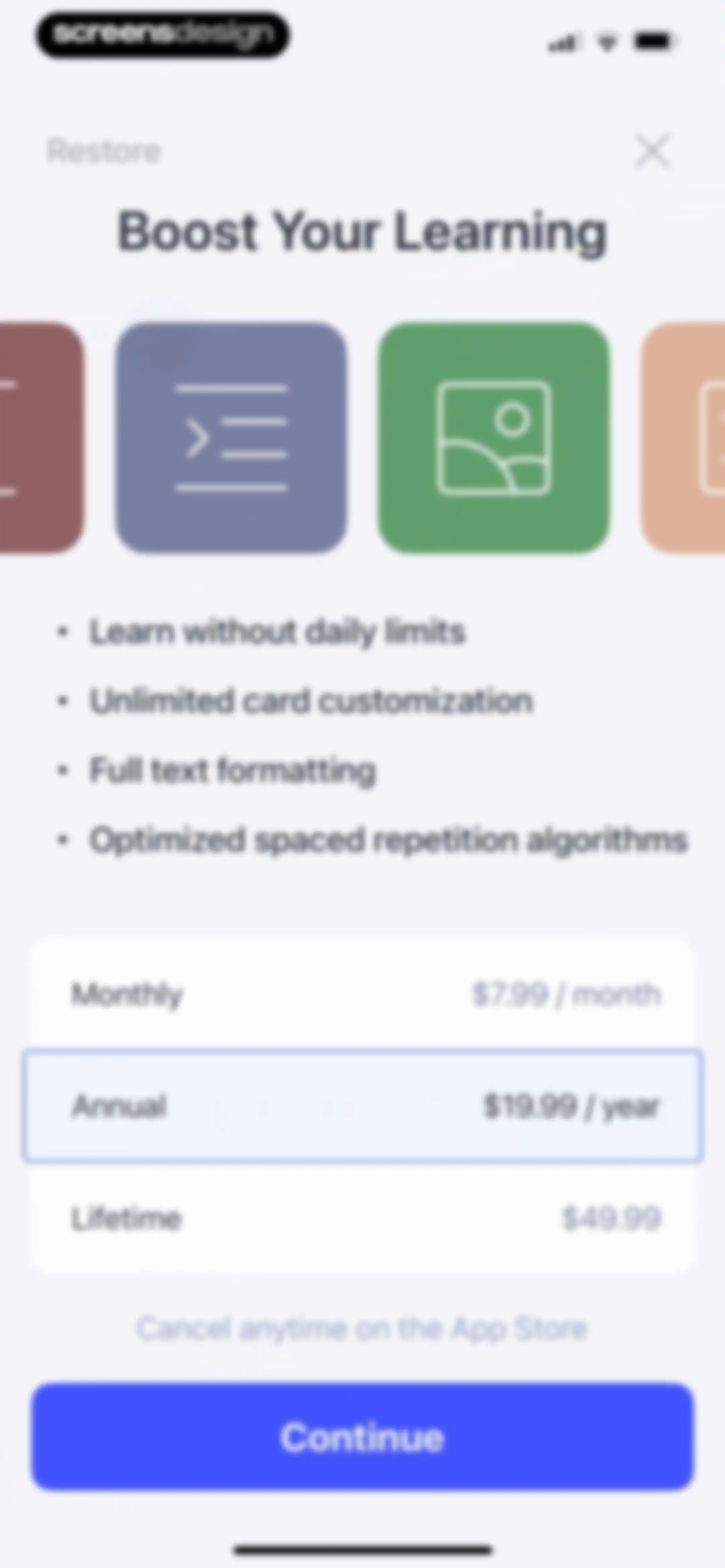 Cogni: Flashcards Learning screen 64