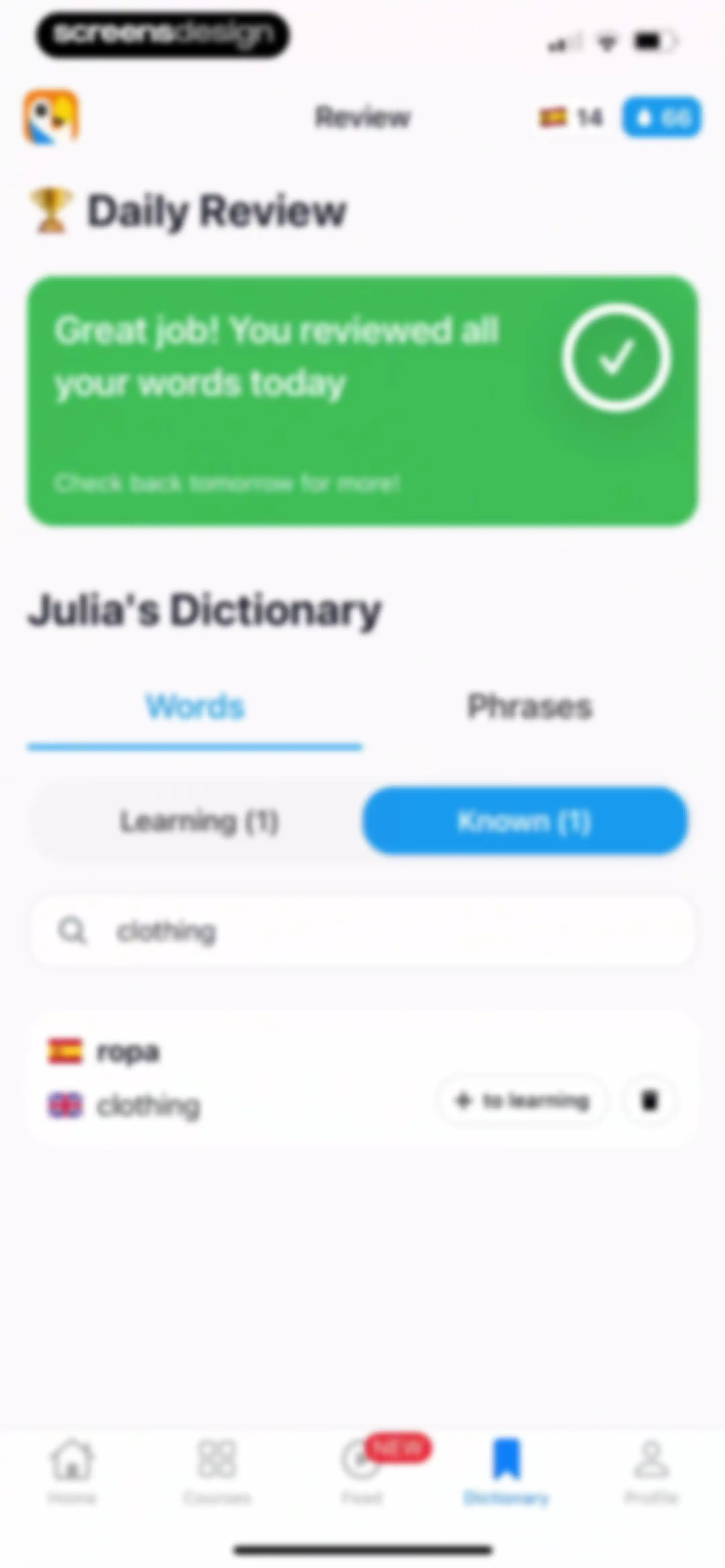 Parrot – Learn Spanish screen 72