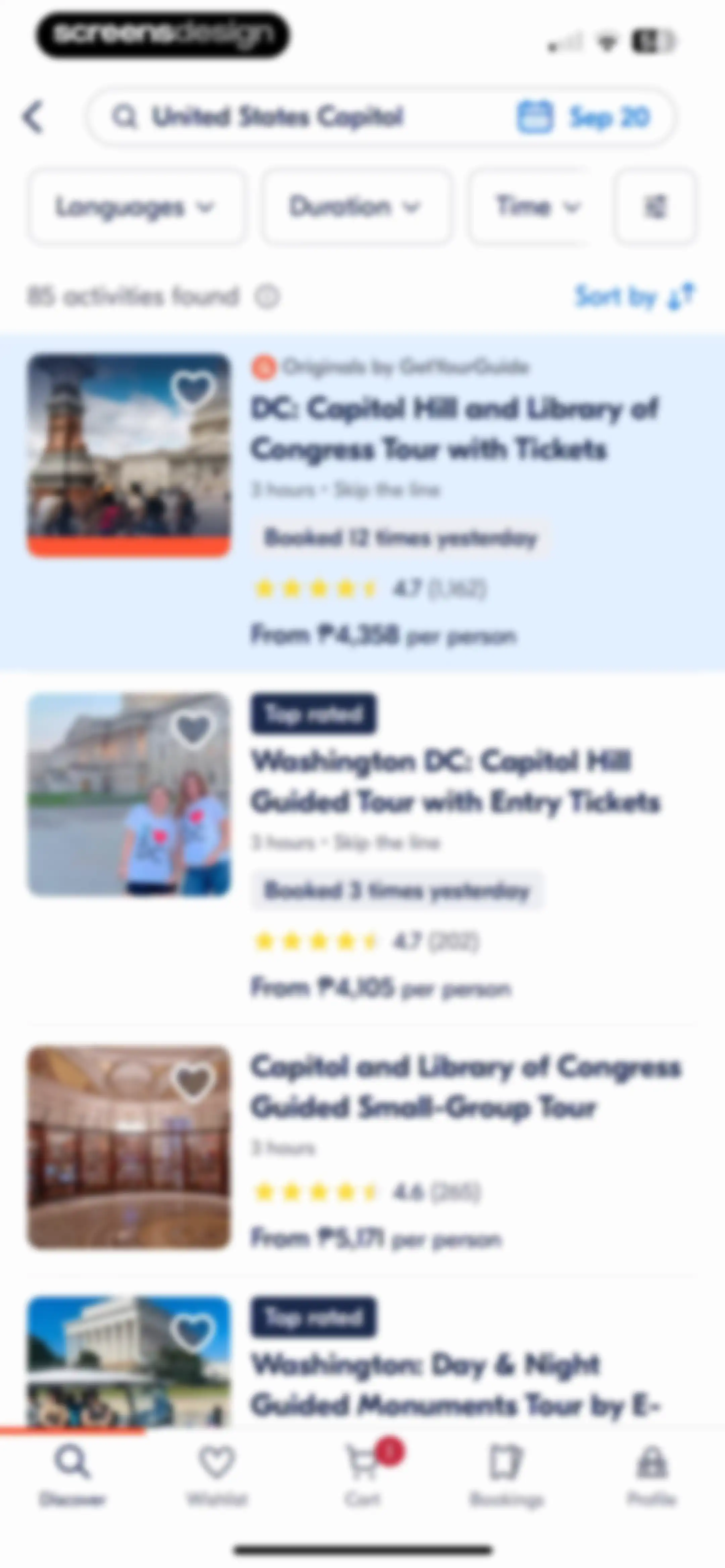 GetYourGuide: Plan & Book screen 57