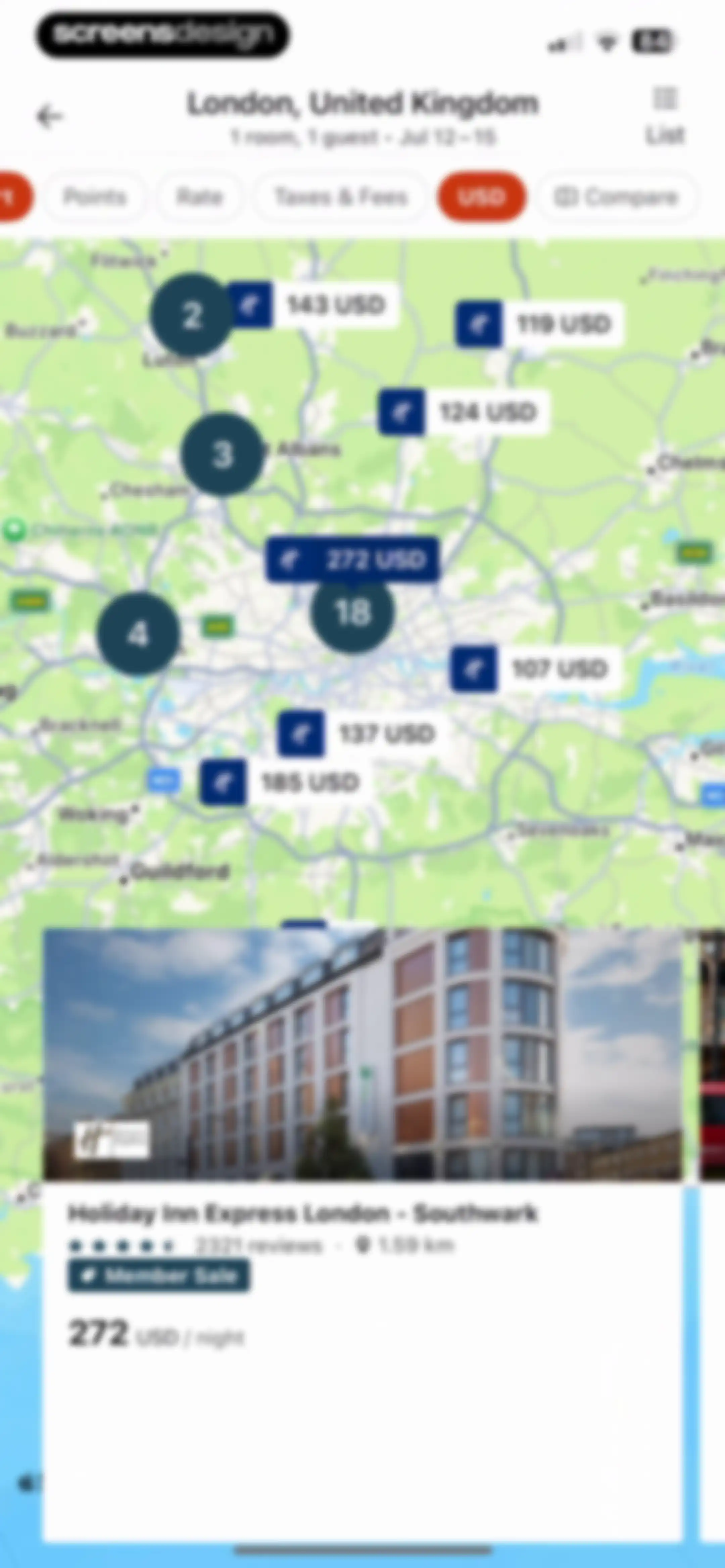 IHG One Rewards: Book Hotels screen 117