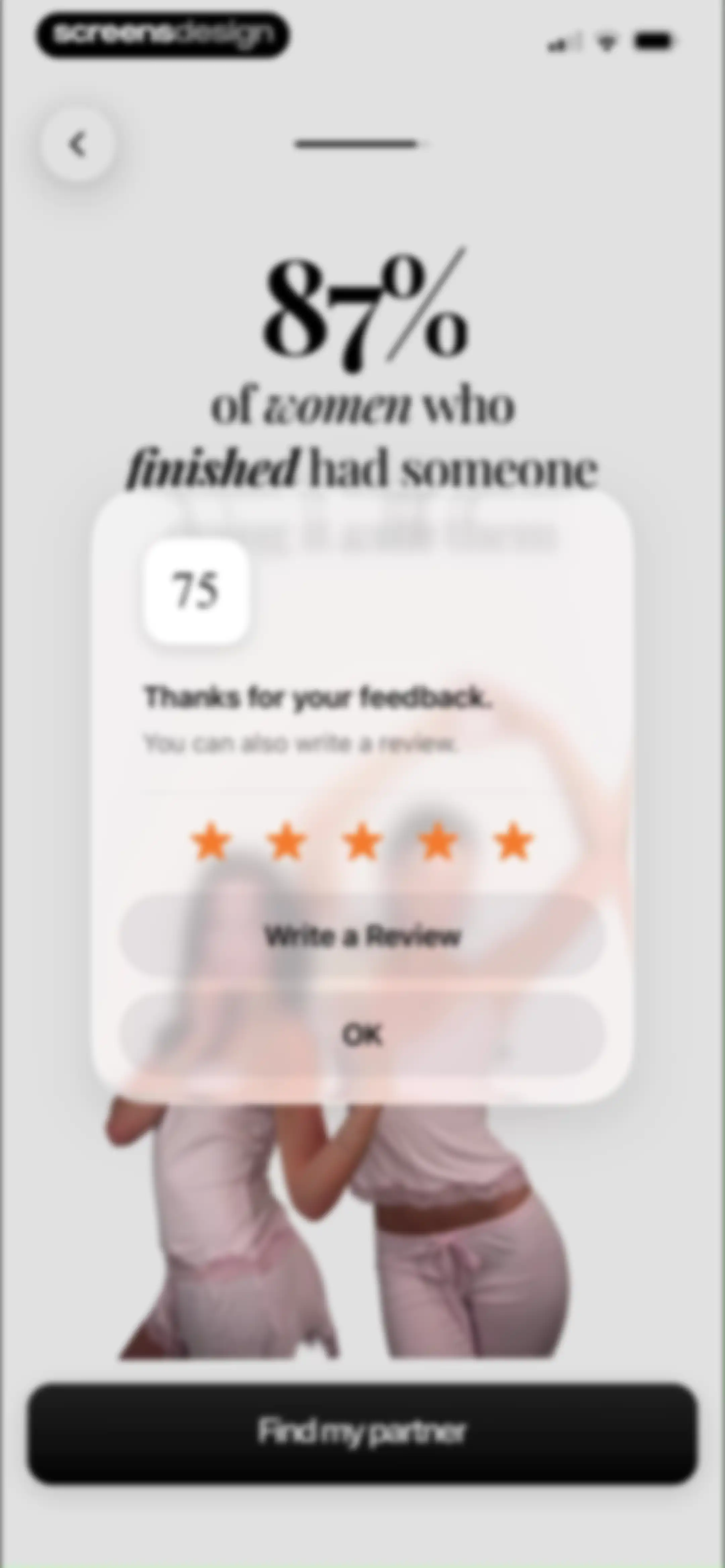 Her 75 screen 25
