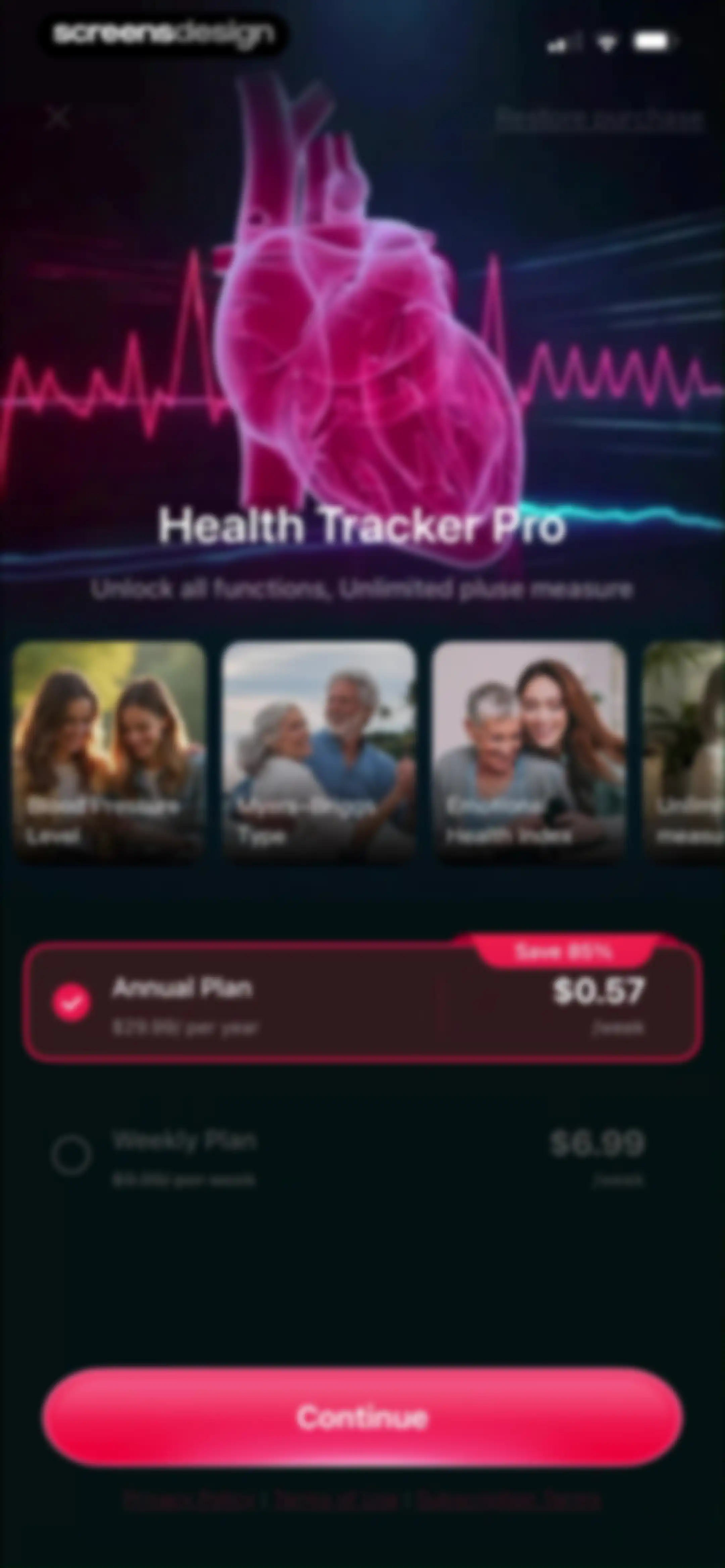 Health Tracker- HeartRate & BP screen 13