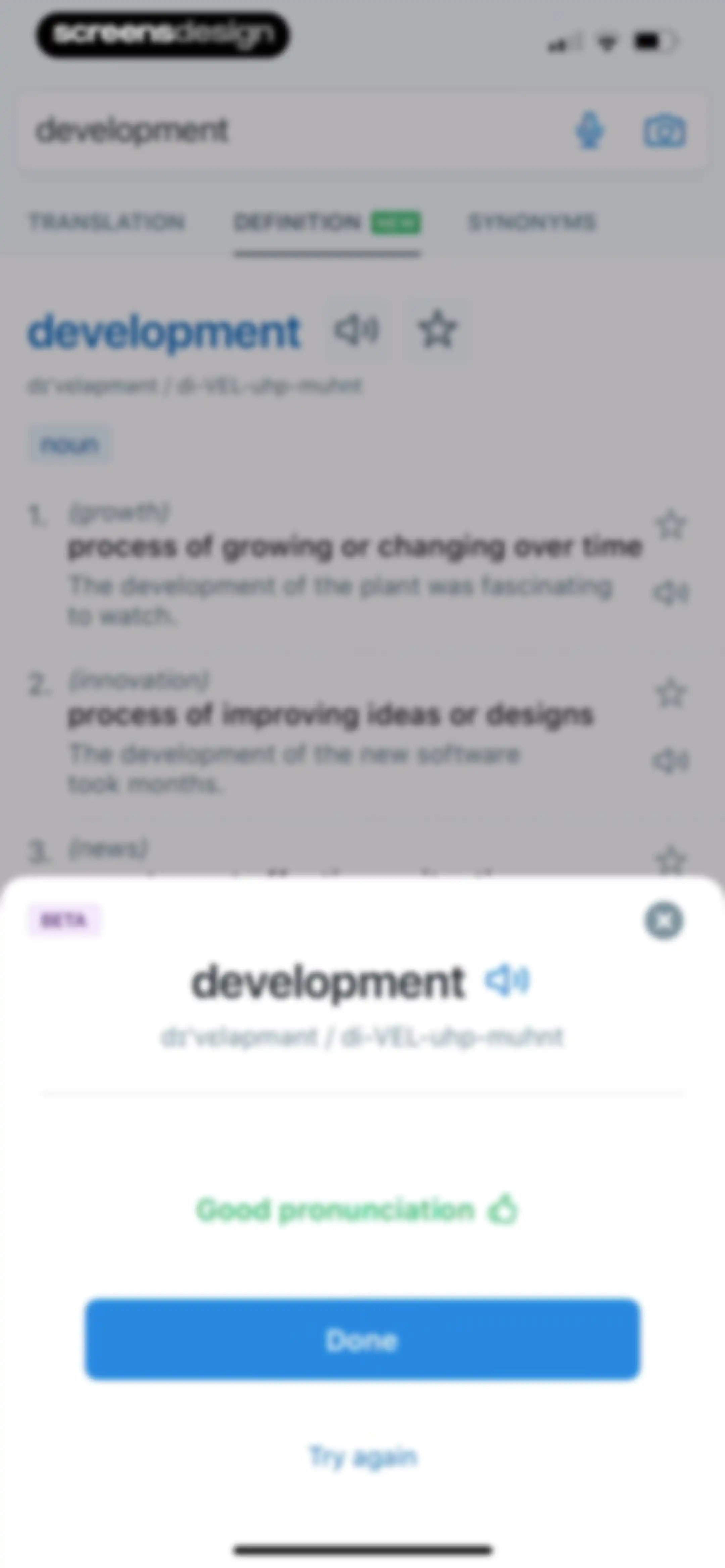 Reverso translate and learn screen 34