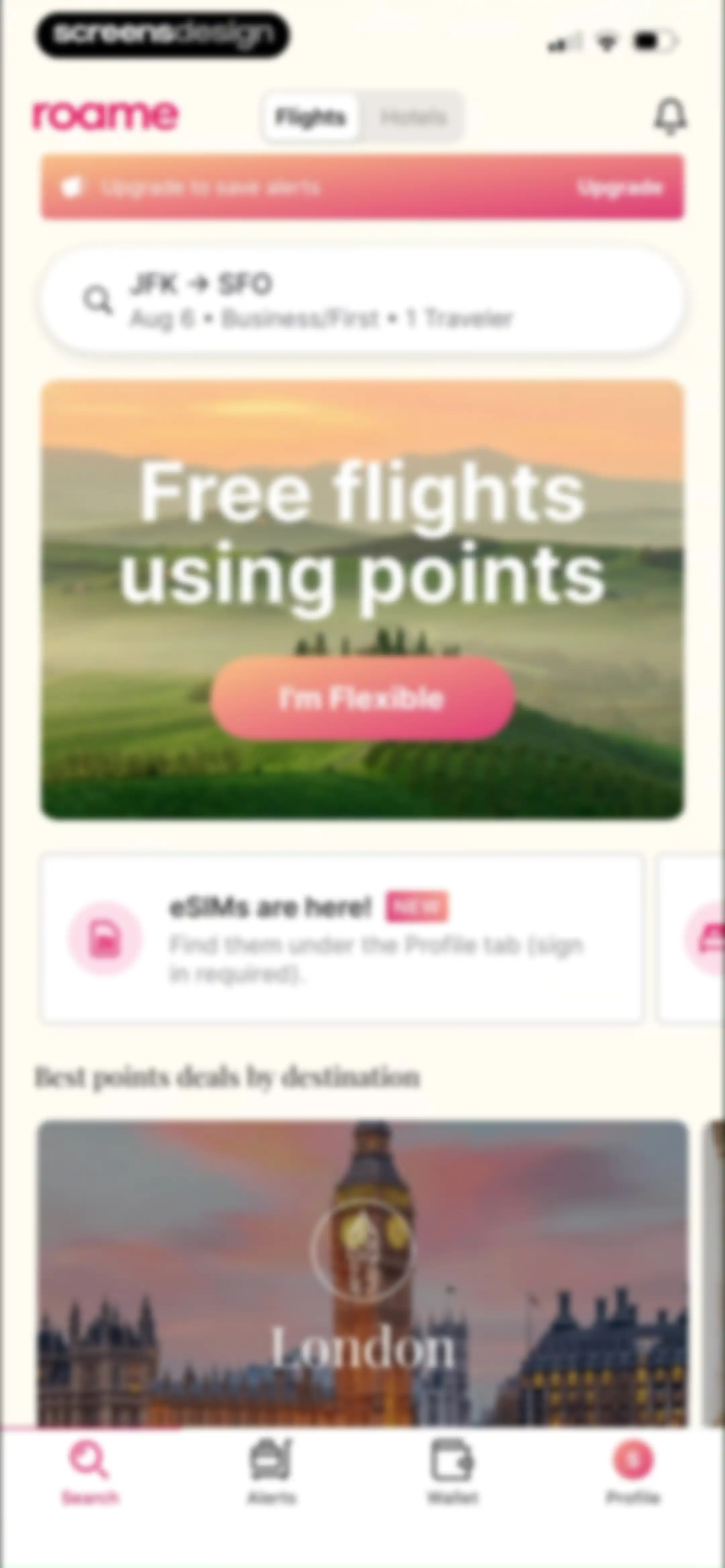 Roame - Award Travel screen 10