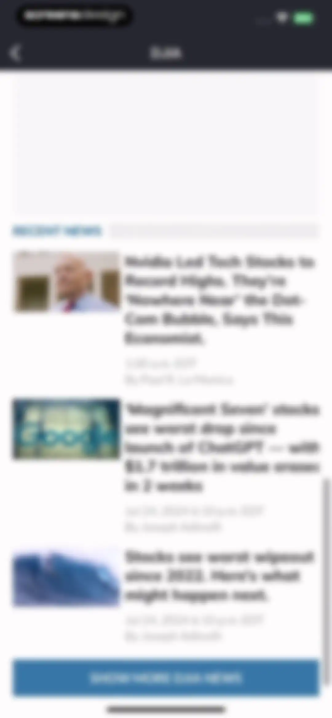 MarketWatch - News & Data screen 19
