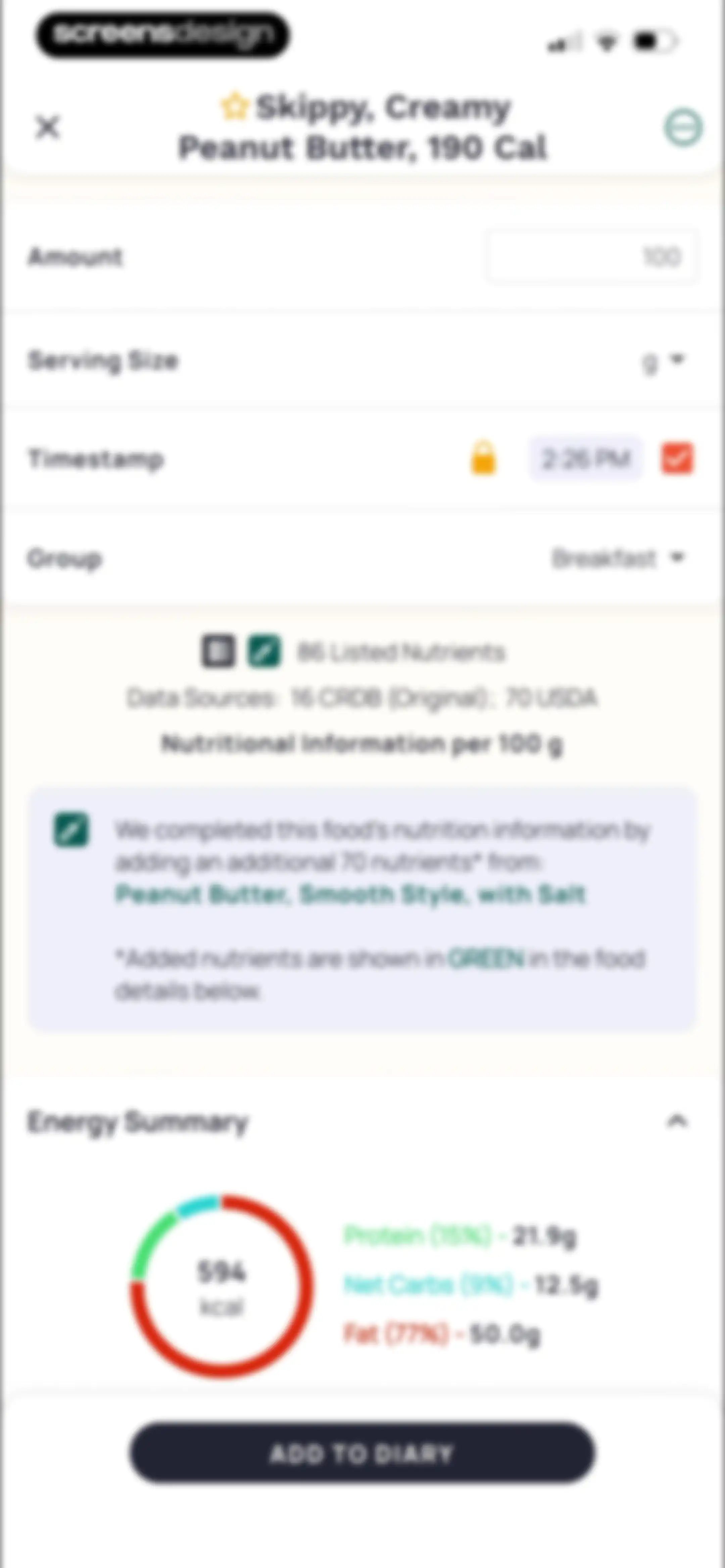 Cronometer: Calorie Counter screen 48