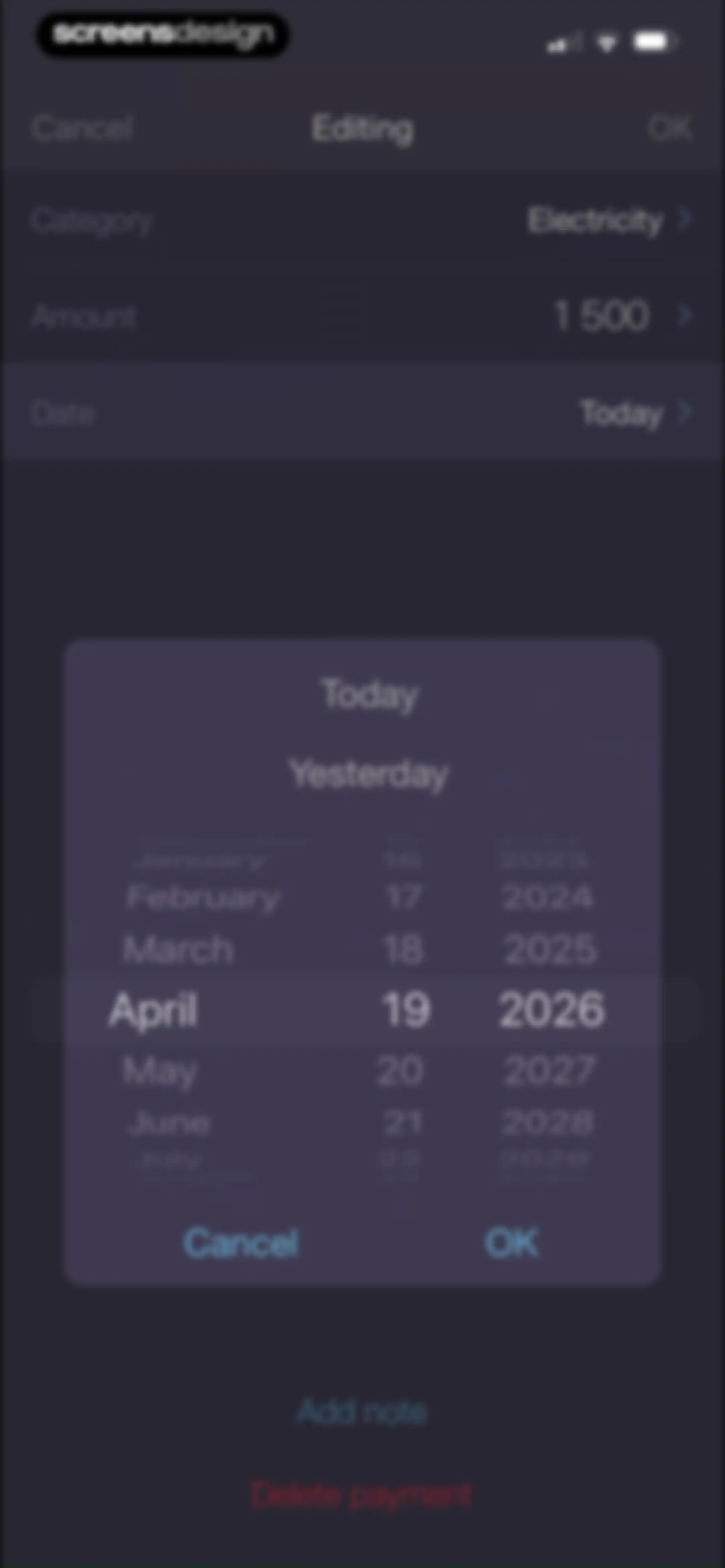 Expenses OK - expenses tracker screen 13