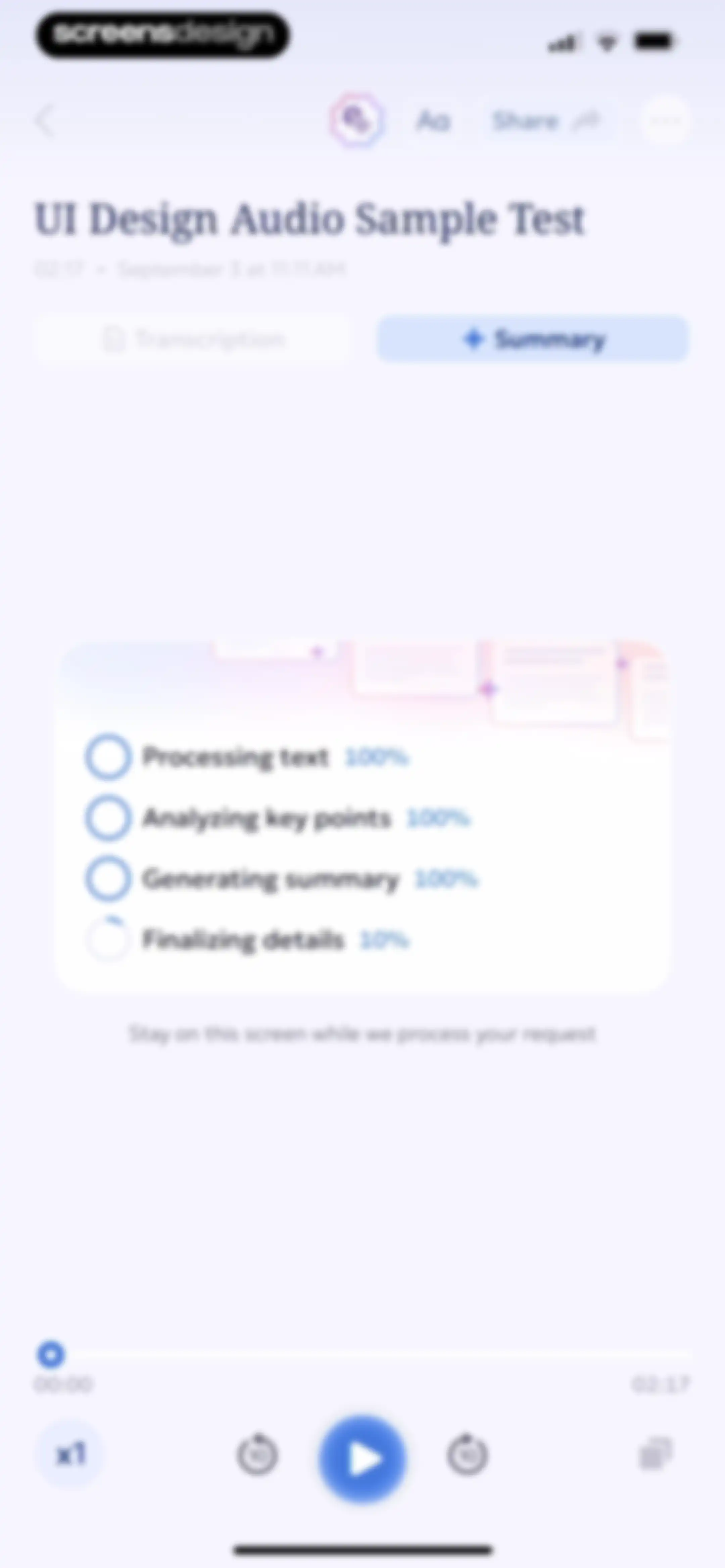 AI Summary - Meeting Notes screen 47