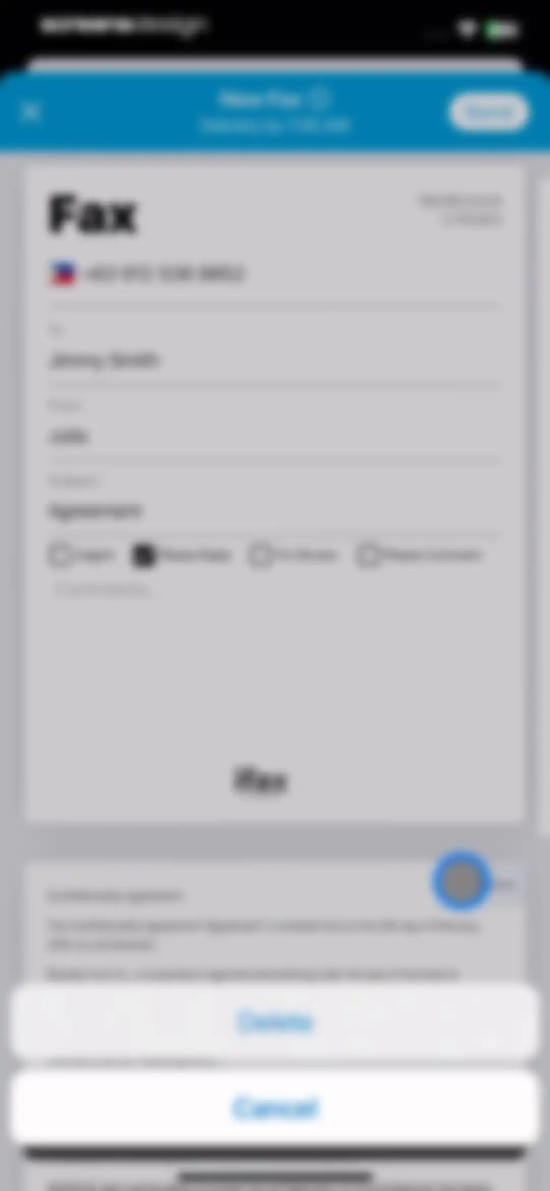 iFax App Send Fax From iPhone screen 13
