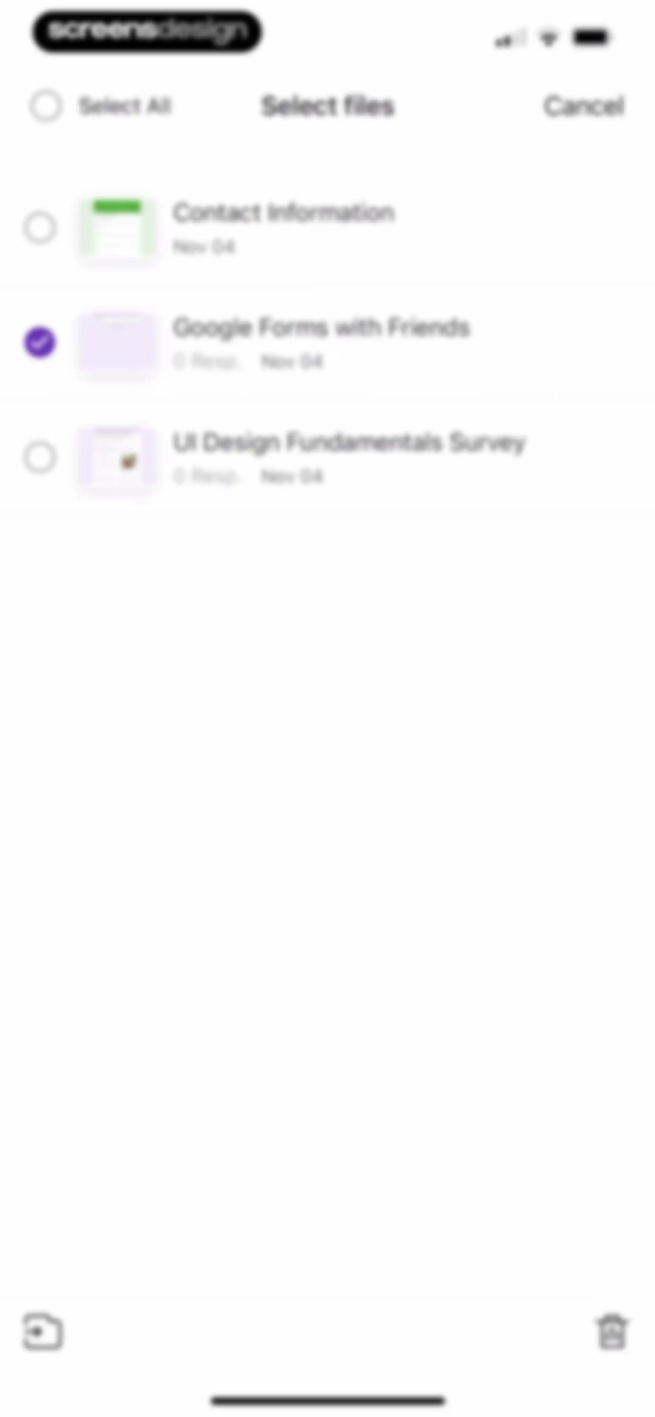 Forms for Google Docs screen 100