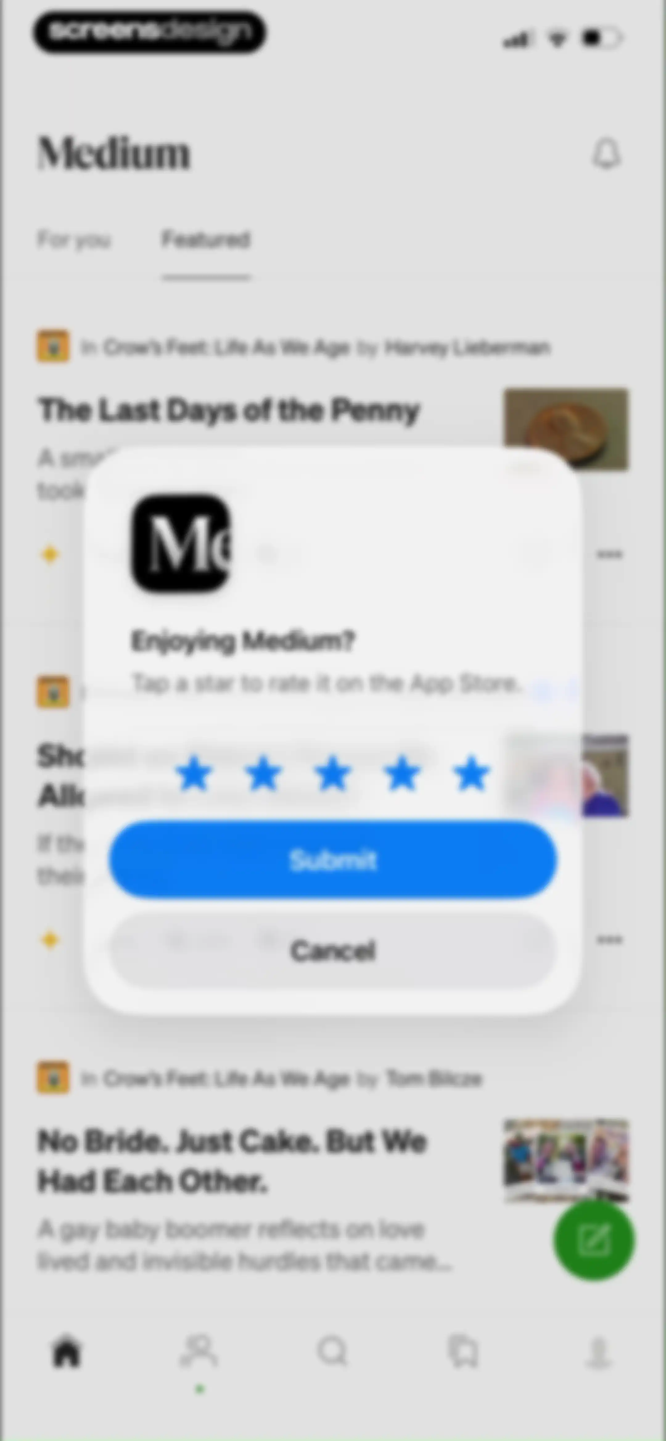 Medium: Read & Write Stories screen 50