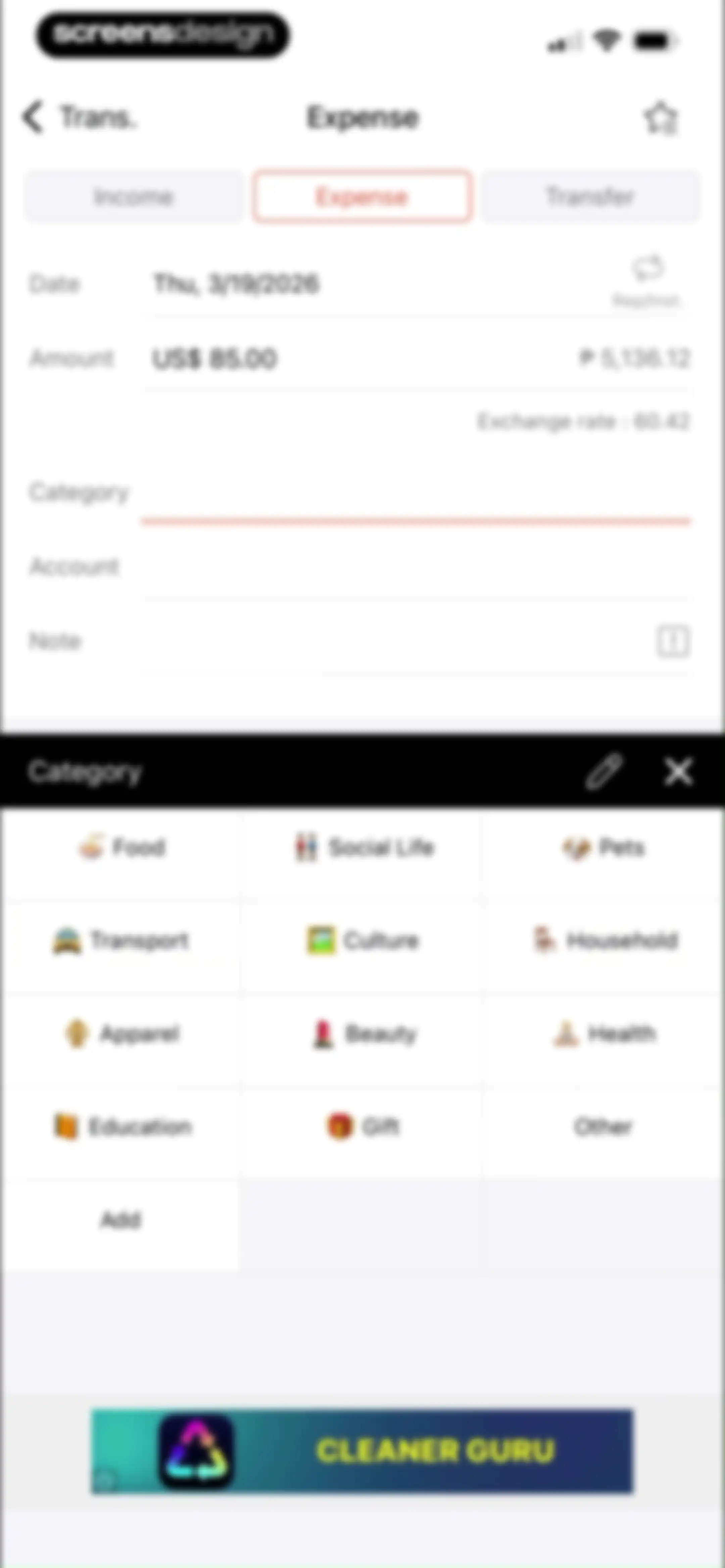 Money Manager Expense & Budget screen 13