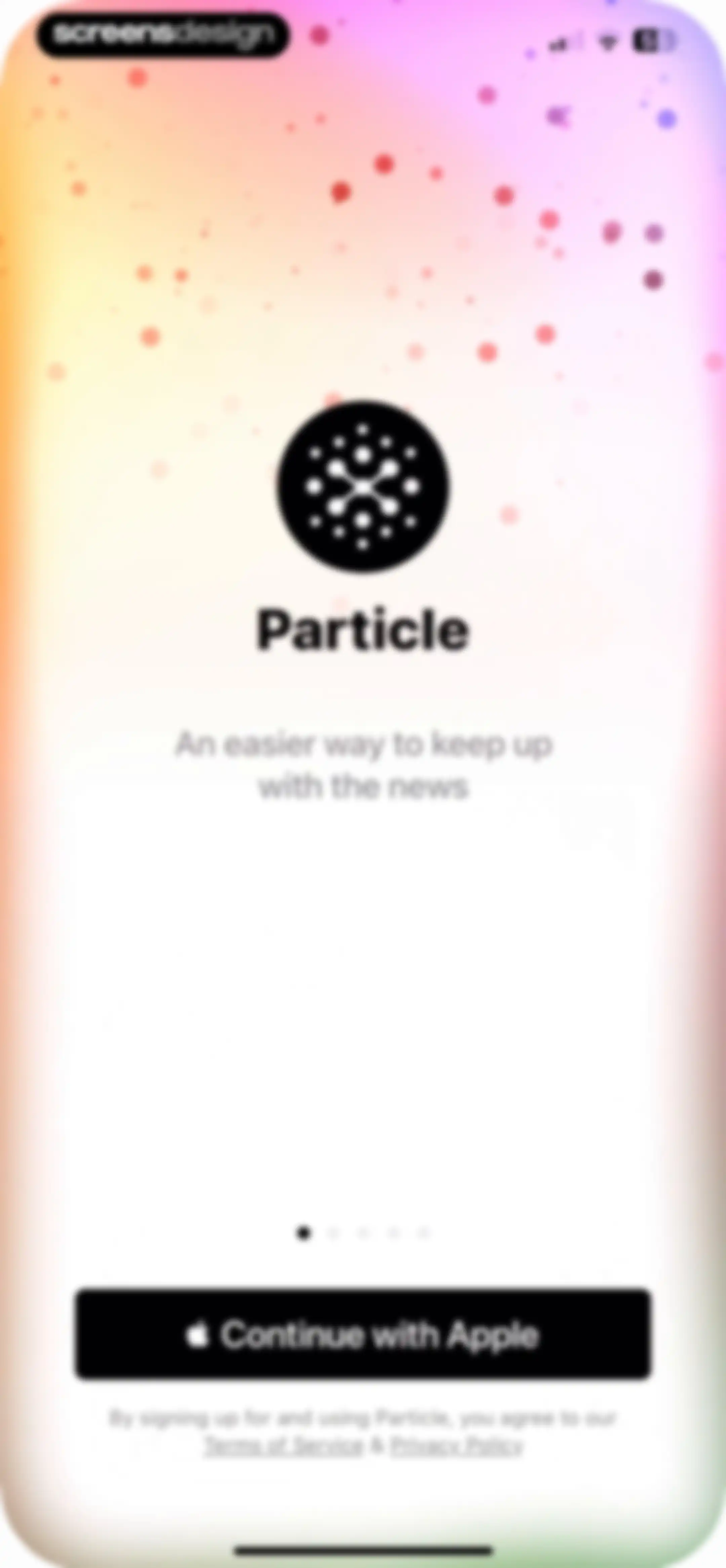 Particle: Personalized News screen 1
