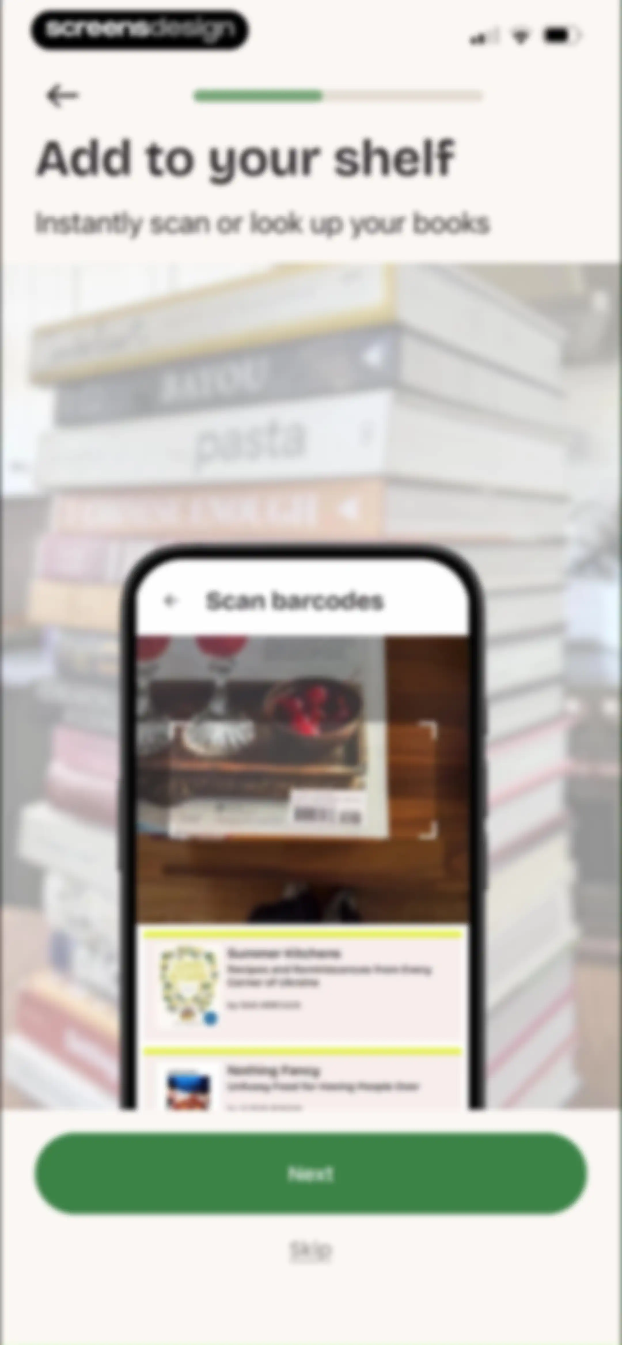 CookShelf: Search Cookbooks screen 7