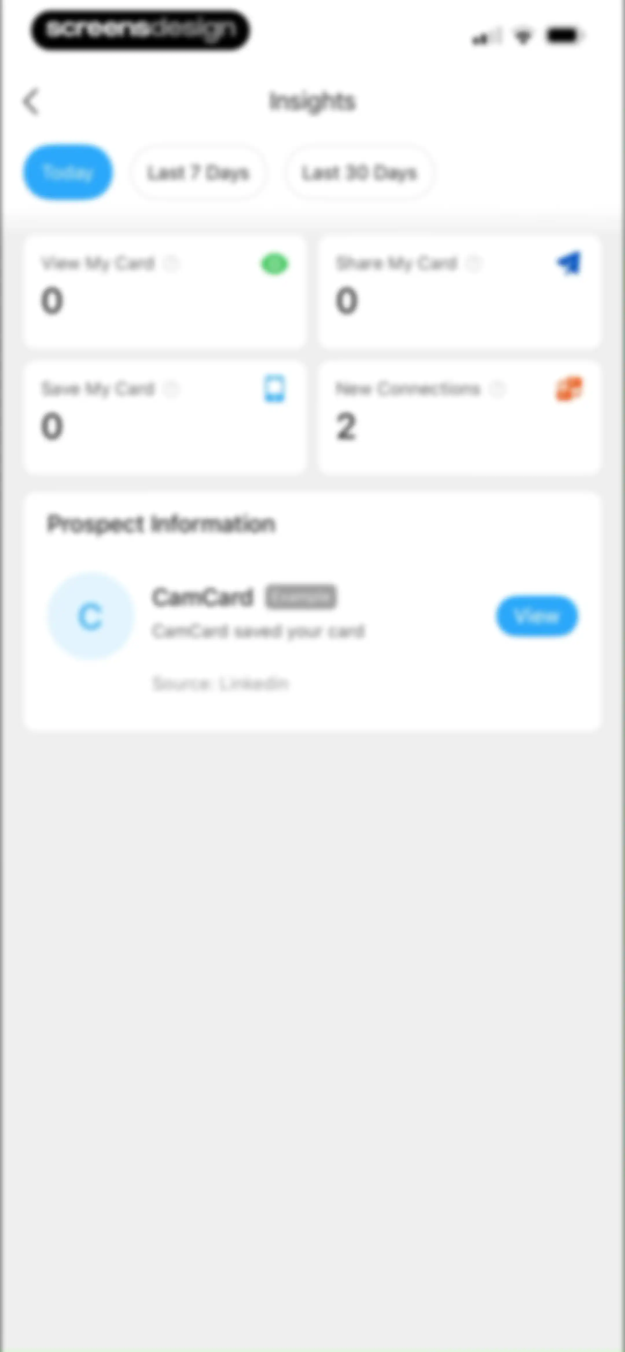CamCard AI Business Assistant screen 144