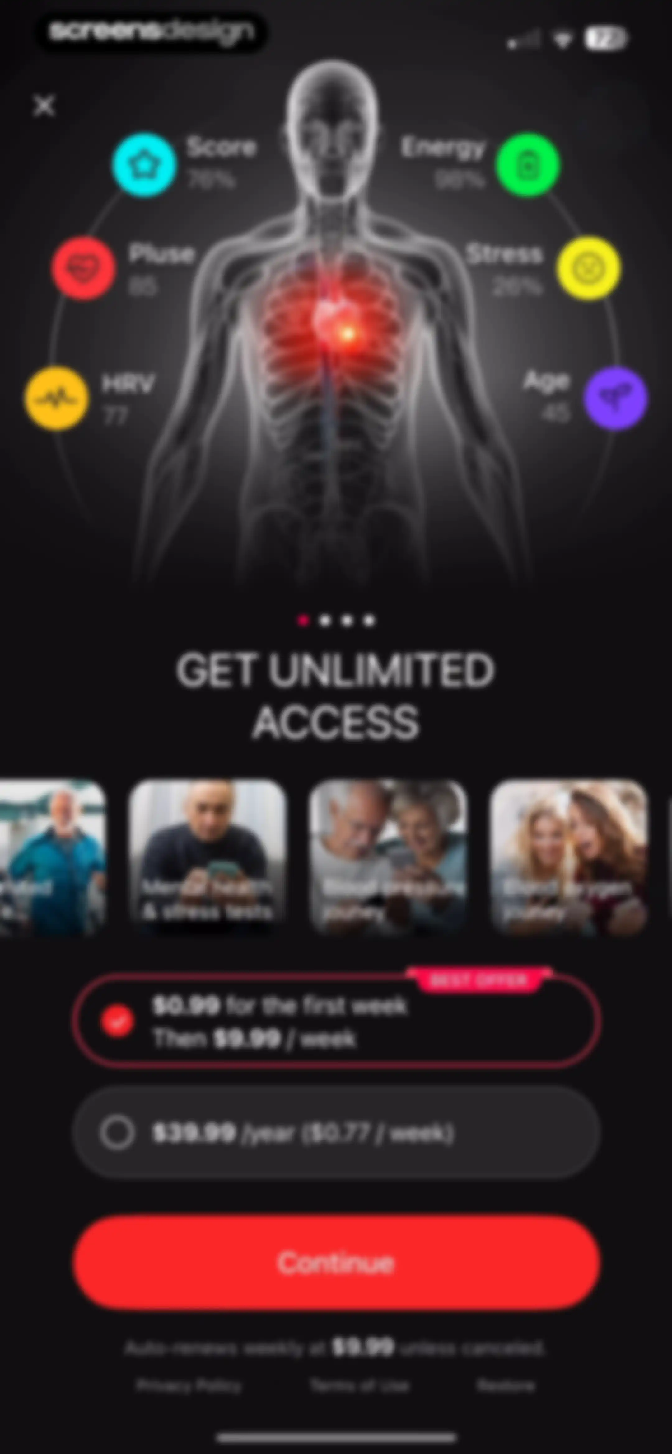 iCardio - Heart Rate Tracker screen 62