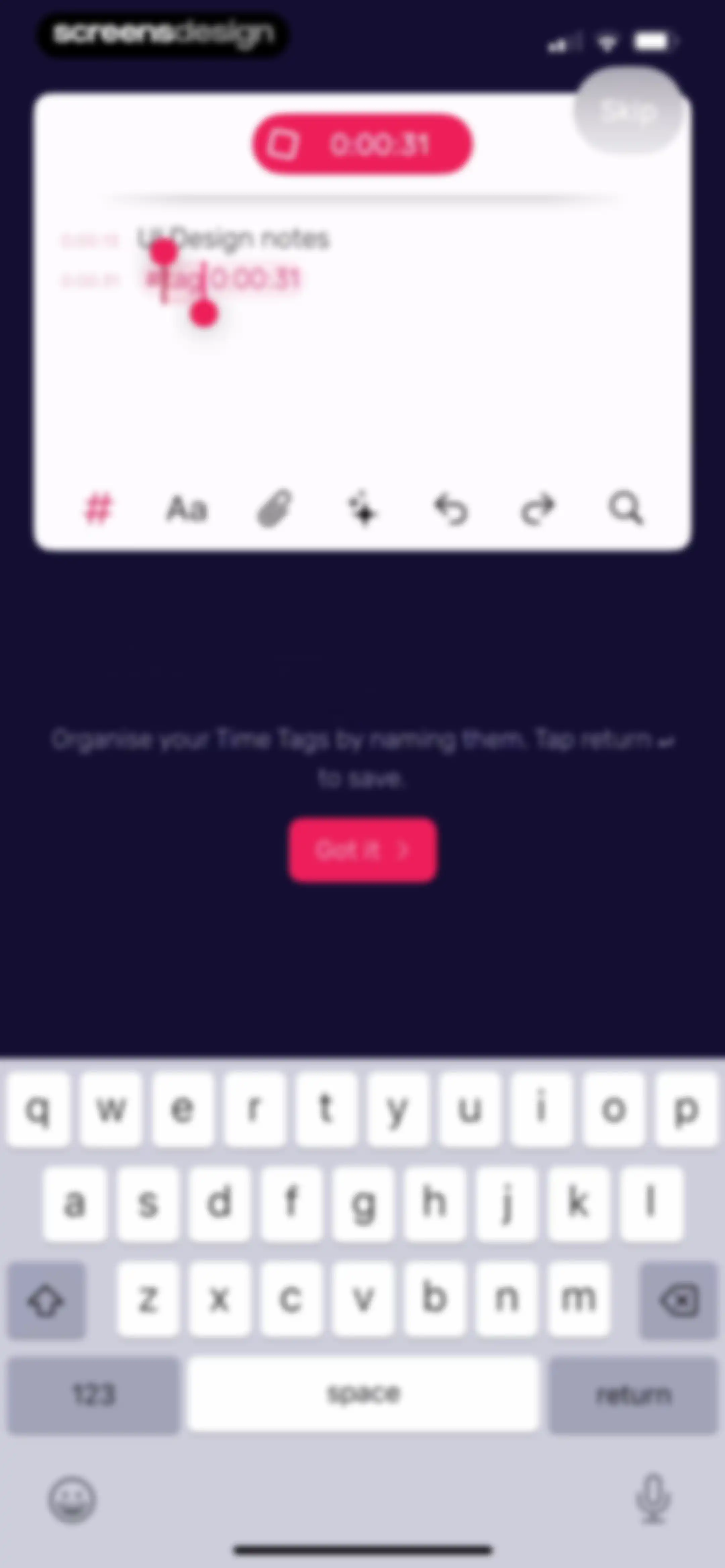 Noted: Record & AI Transcribe screen 17