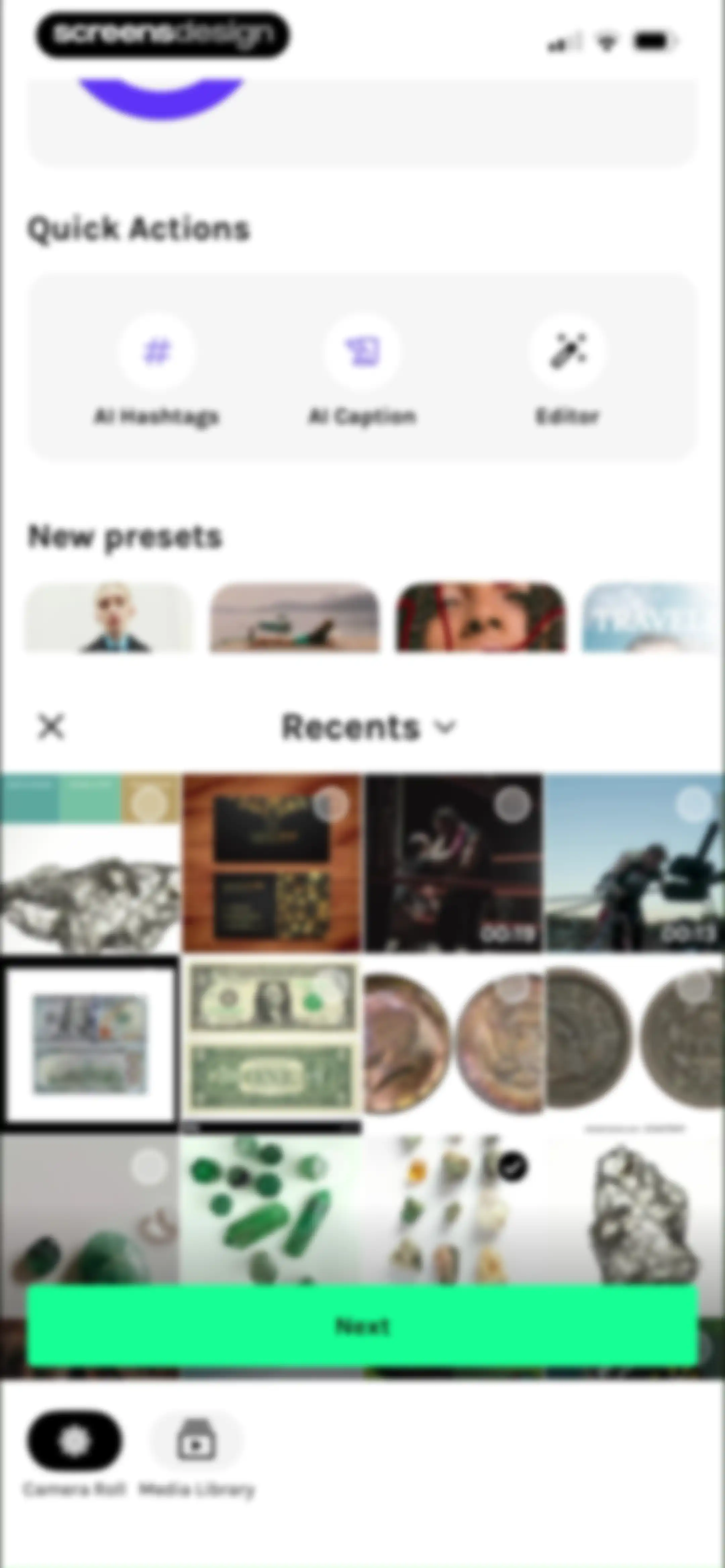 UNUM — Layout & Feed Preview screen 127