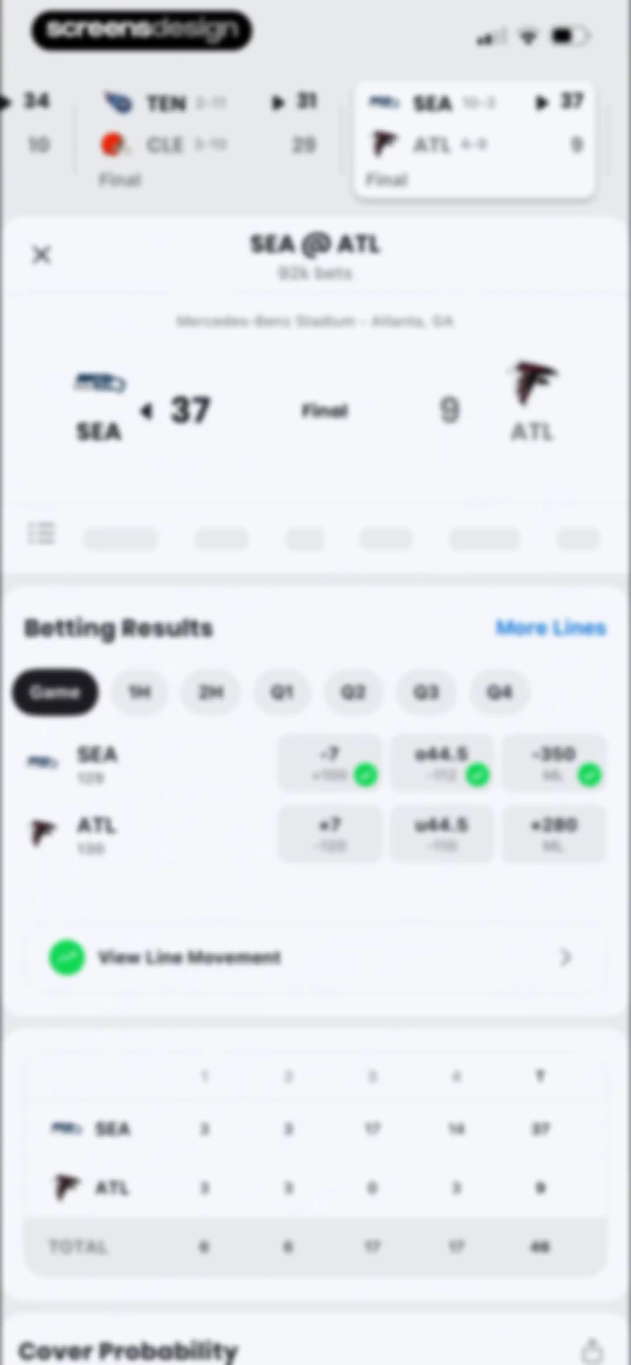 Action Network: Sports Betting screen 160