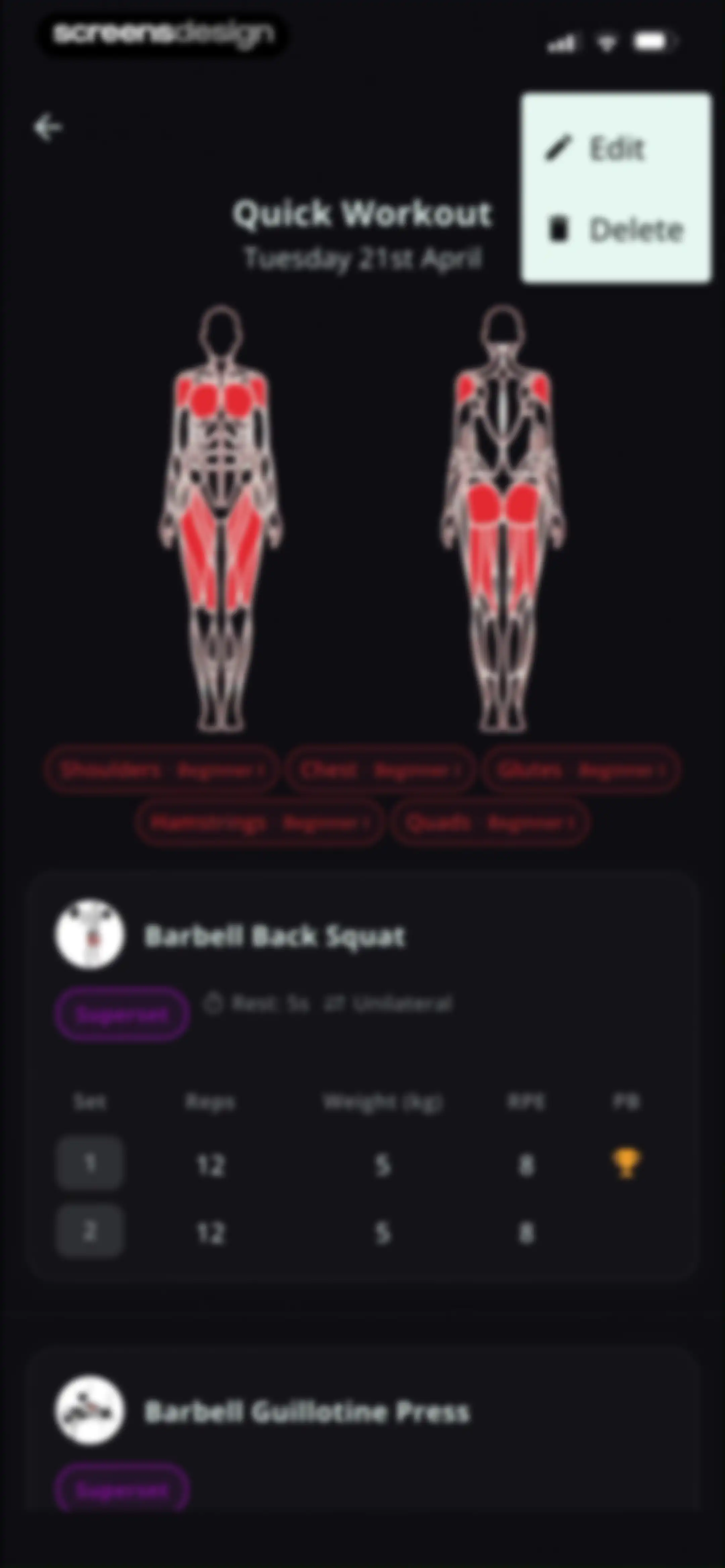 Stronger - Gym Workout Planner screen 98