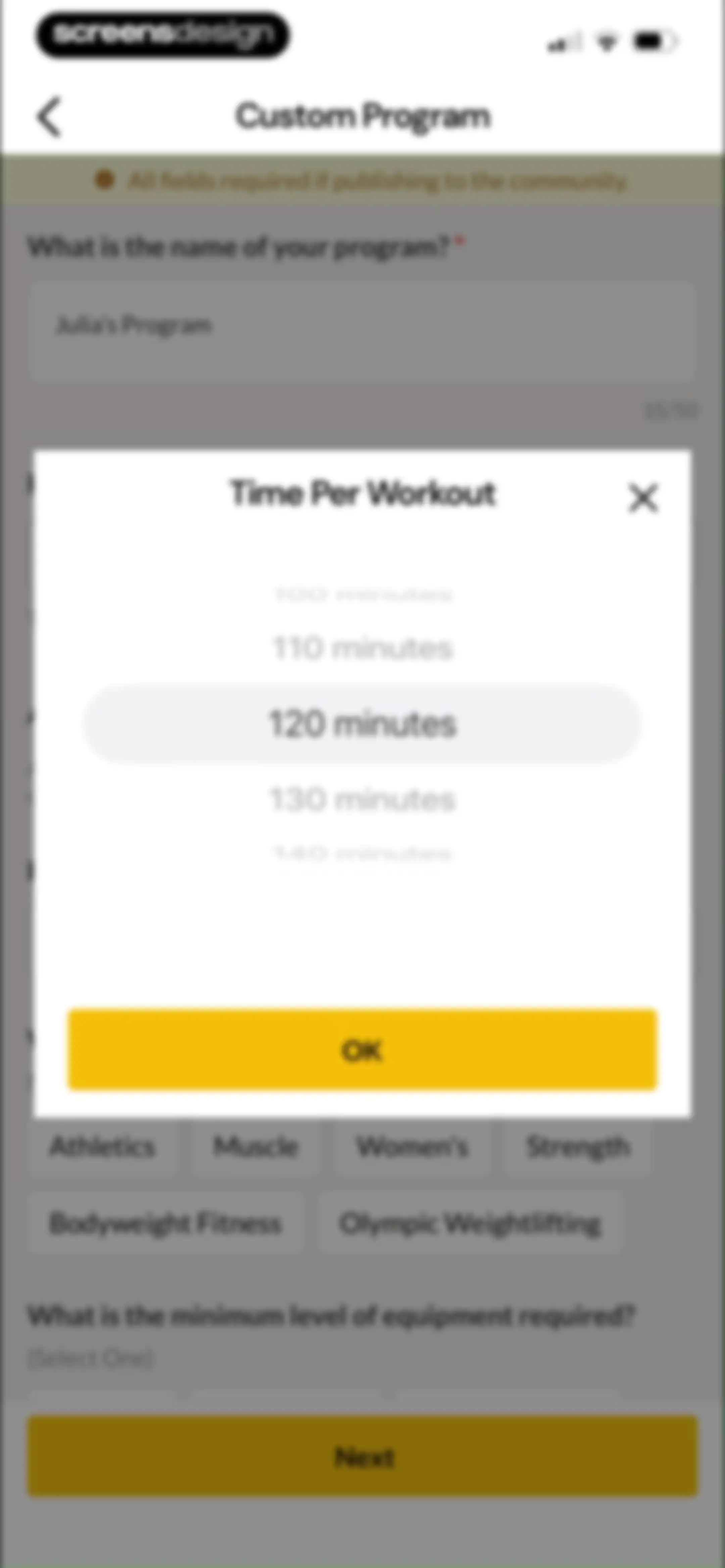 Boostcamp: Workout Programs screen 112