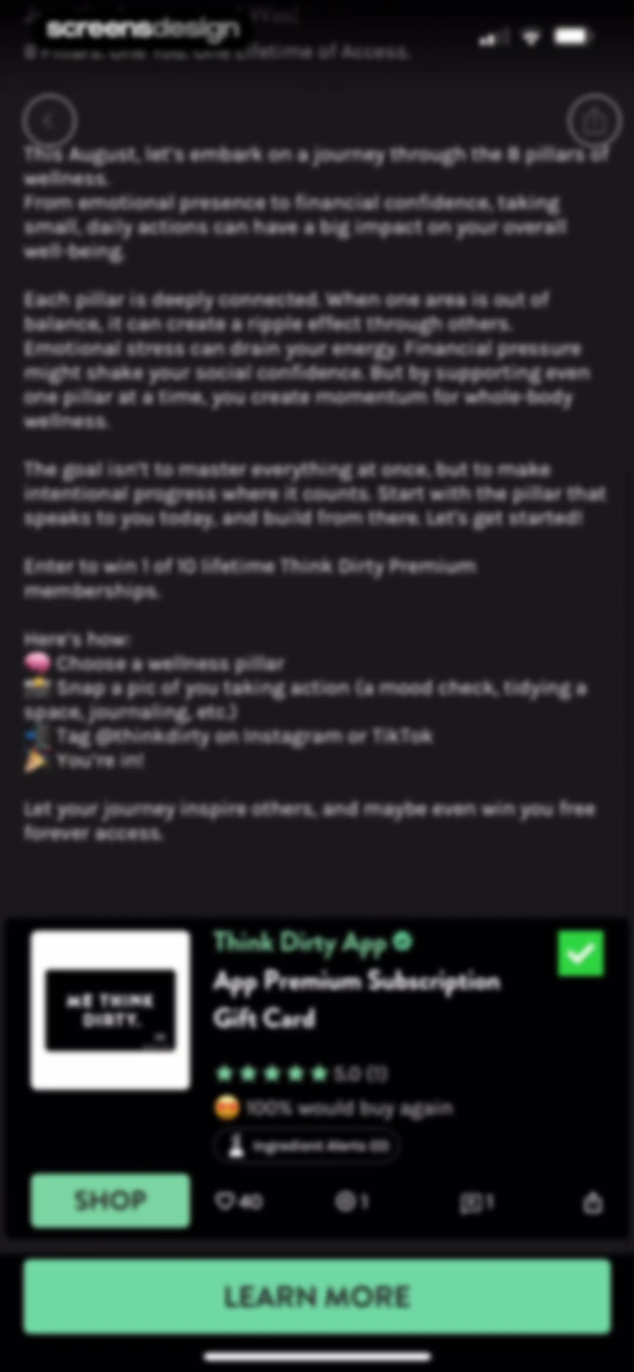 Think Dirty – Shop Clean screen 94