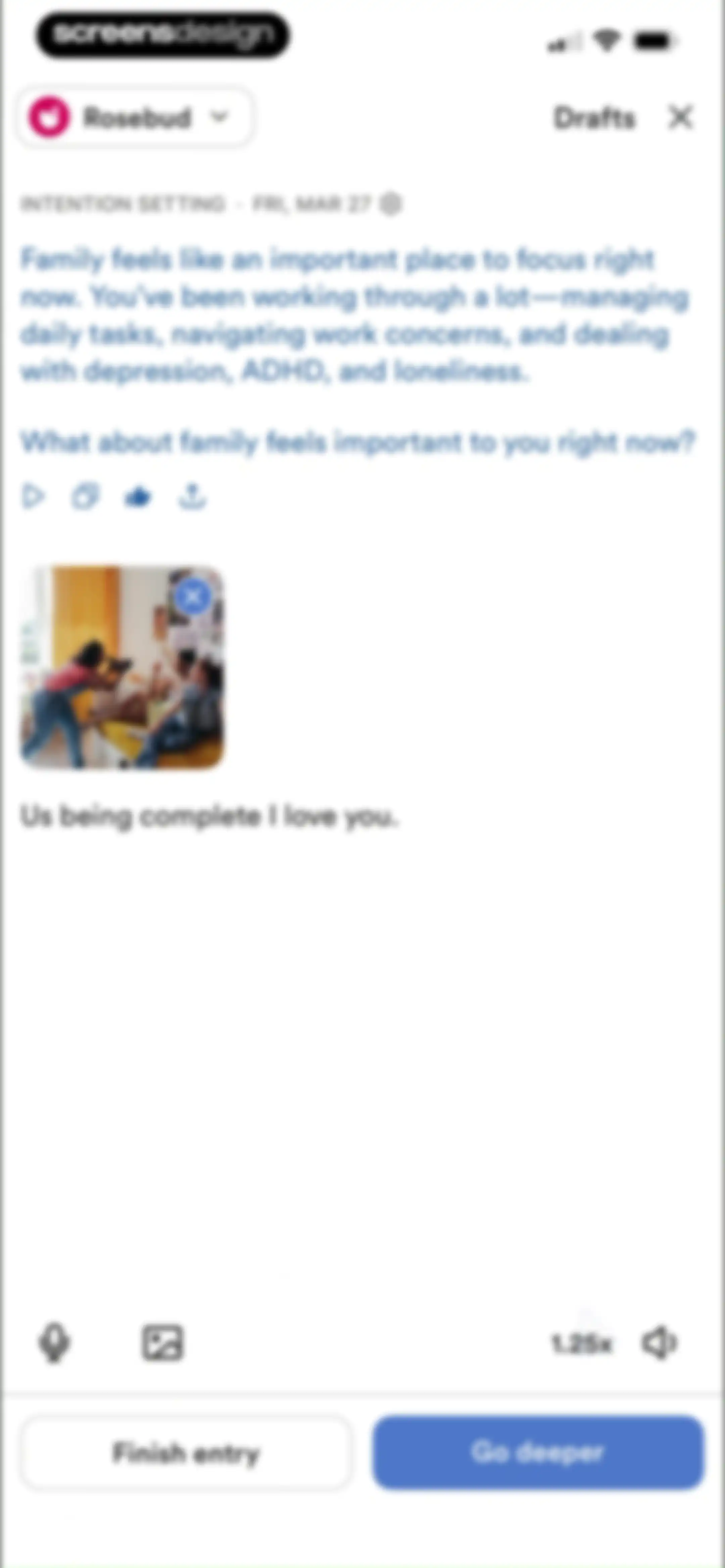 Rosebud: AI Journal & Diary screen 61