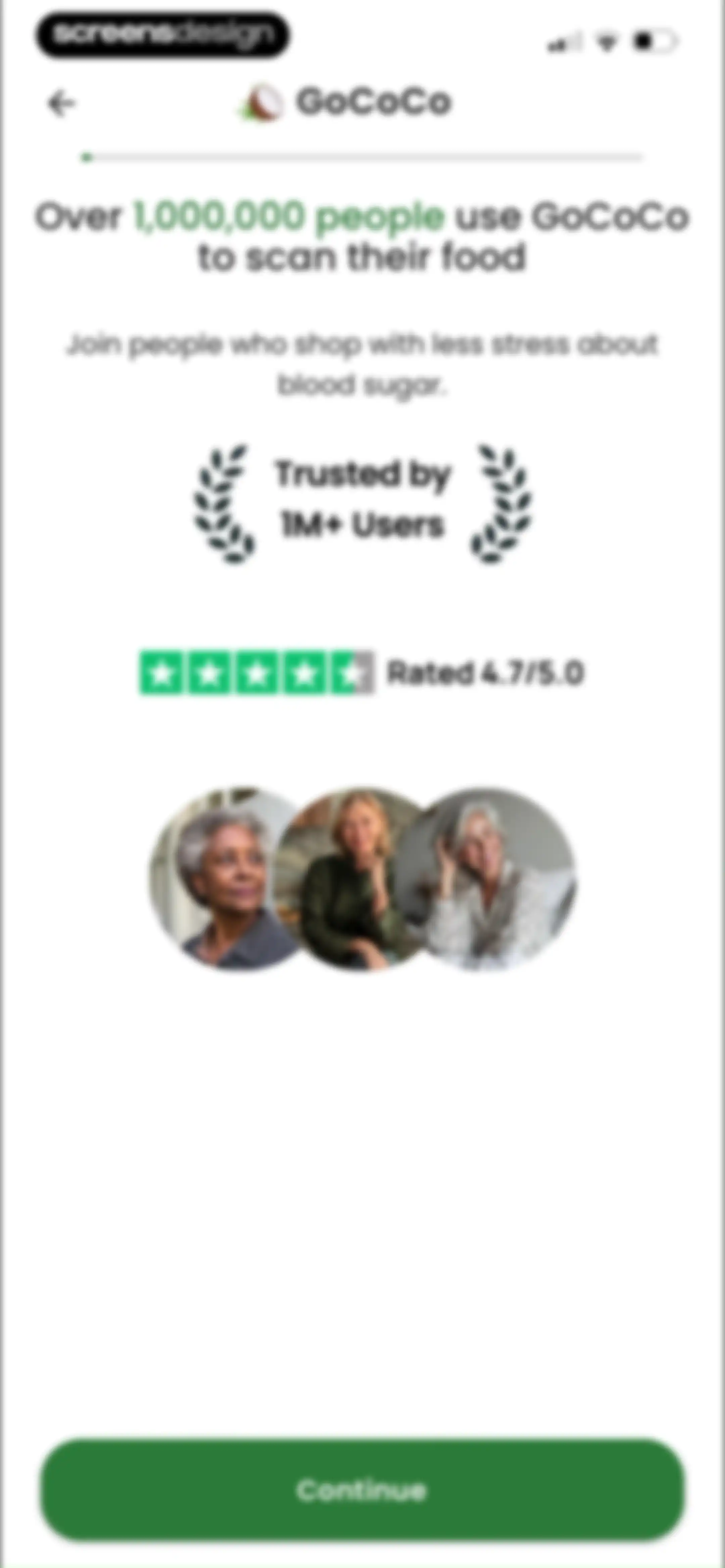Diabetes food tracker - Gococo screen 3