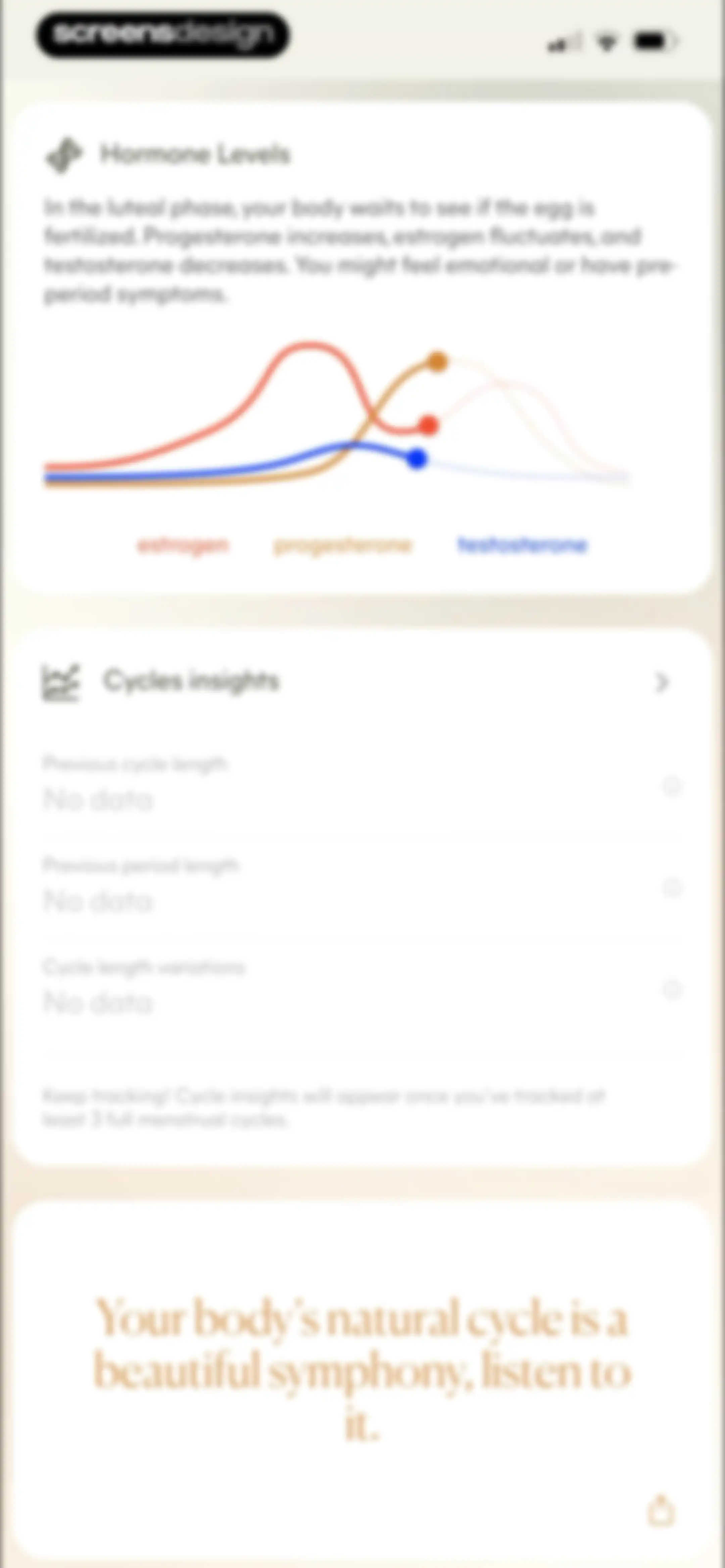 Lively - Period Tracker, Cycle screen 67