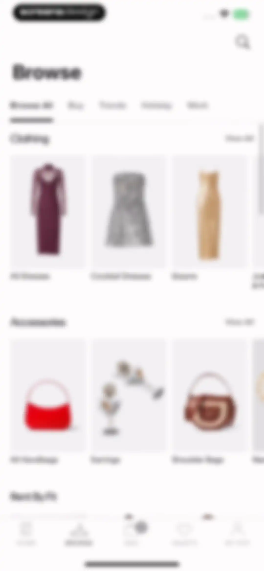 Rent the Runway (RTR) screen 58
