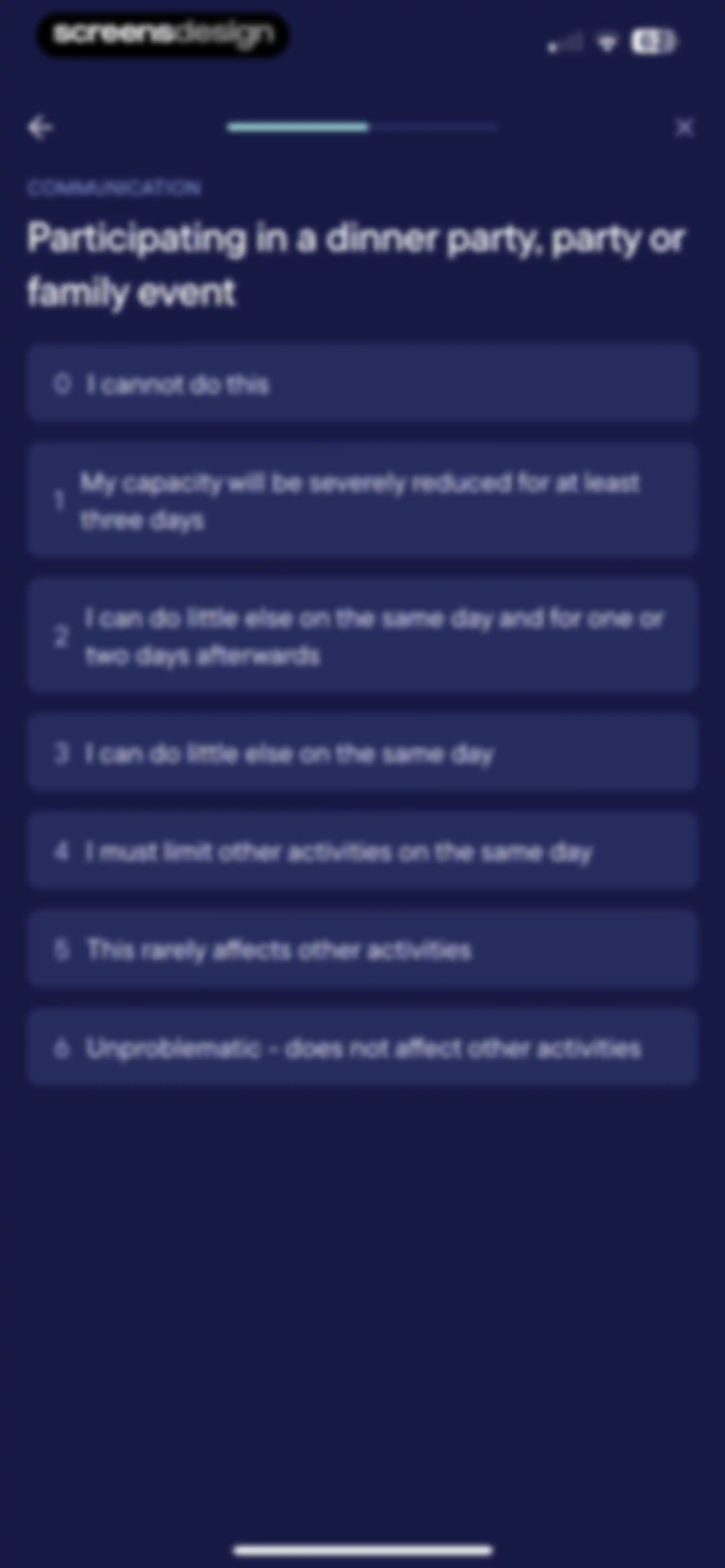 Visible: Pacing for illness screen 75