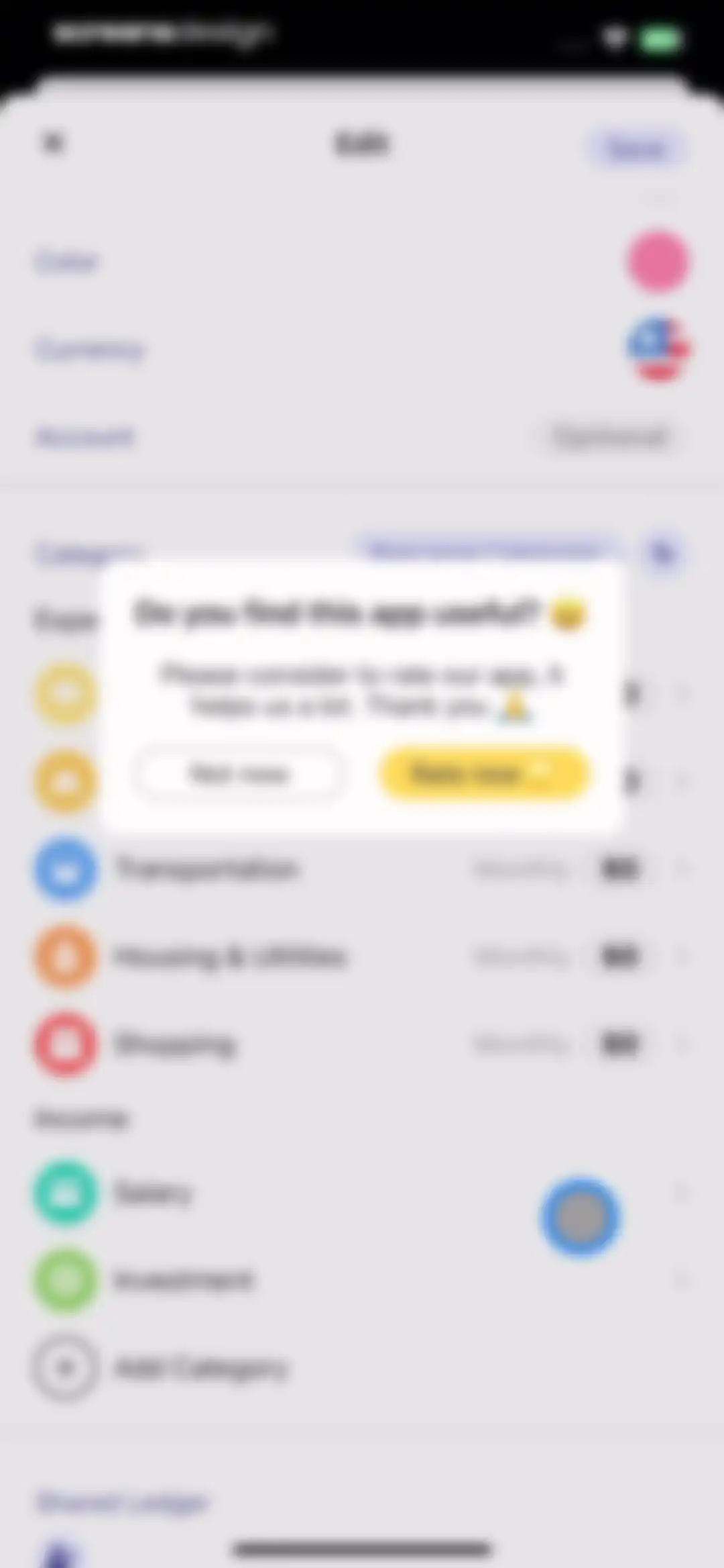Budget app - spending tracker screen 46