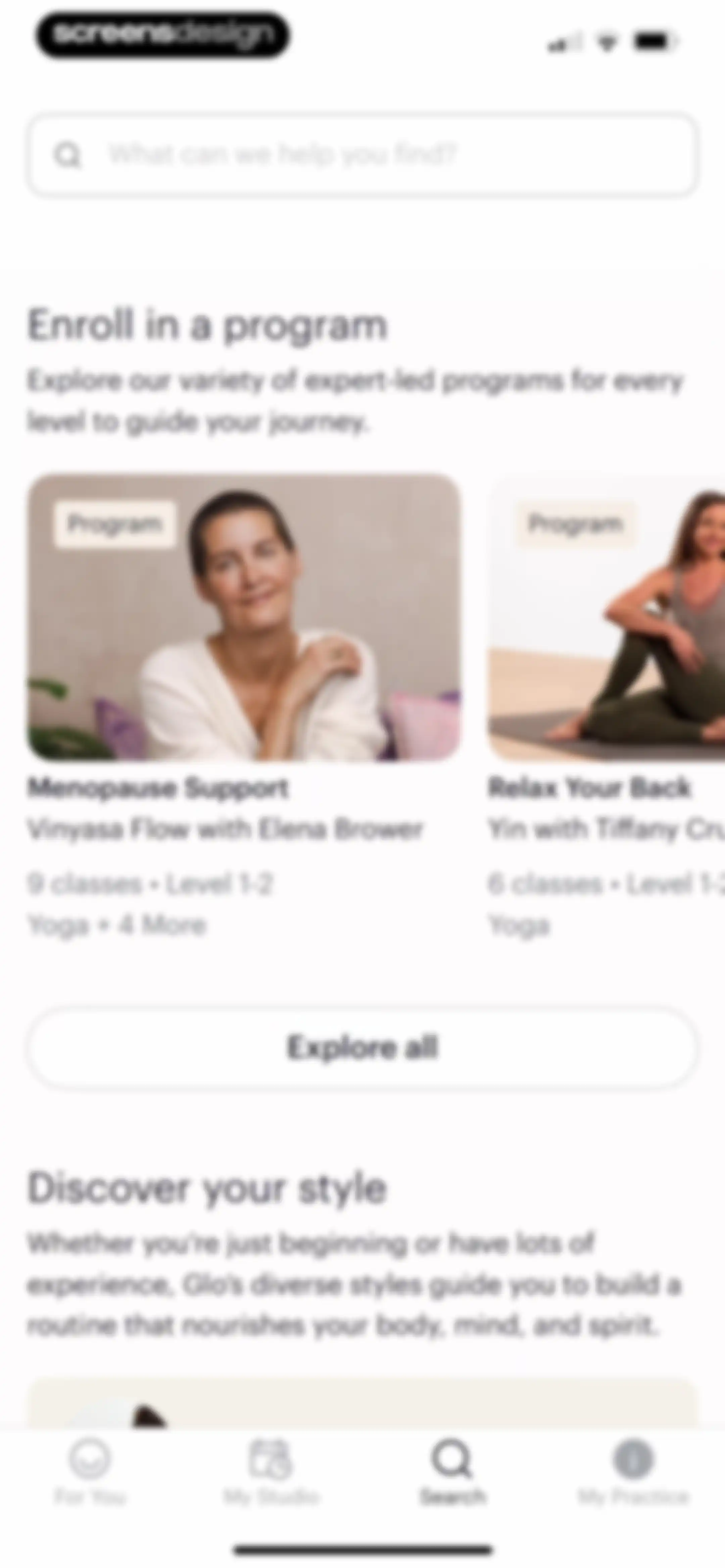 Glo | Yoga and Meditation App screen 68