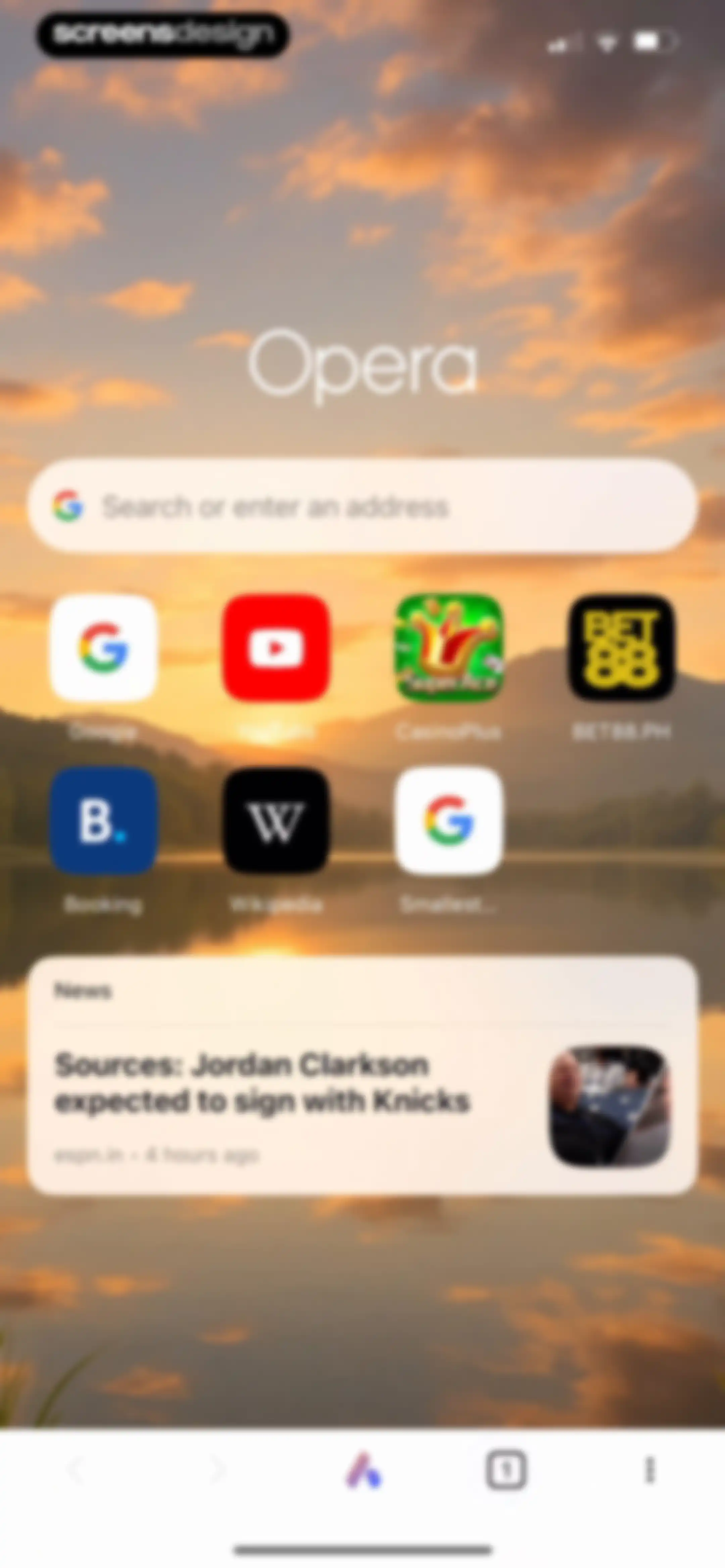 Opera: AI browser with VPN screen 108