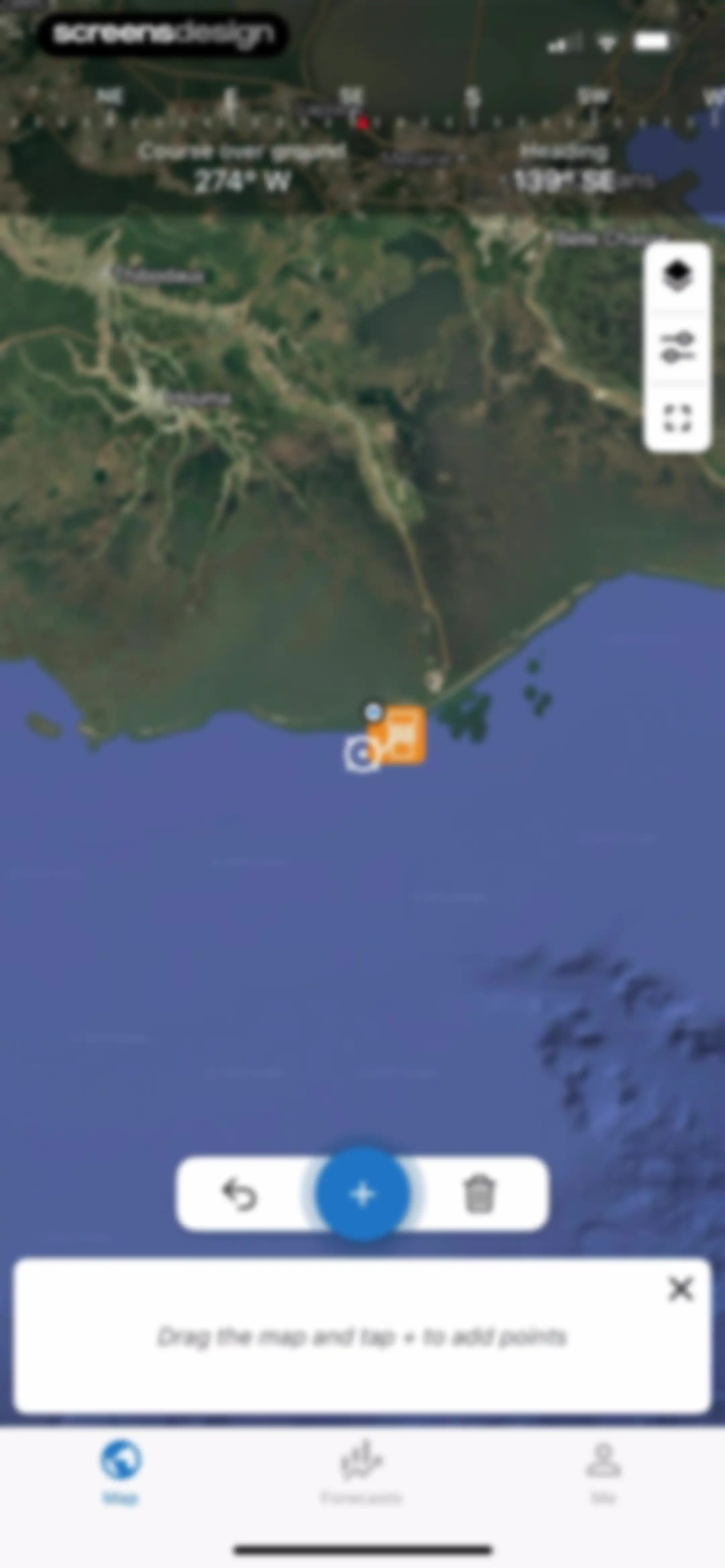 Fishing Points: Map & Forecast screen 35
