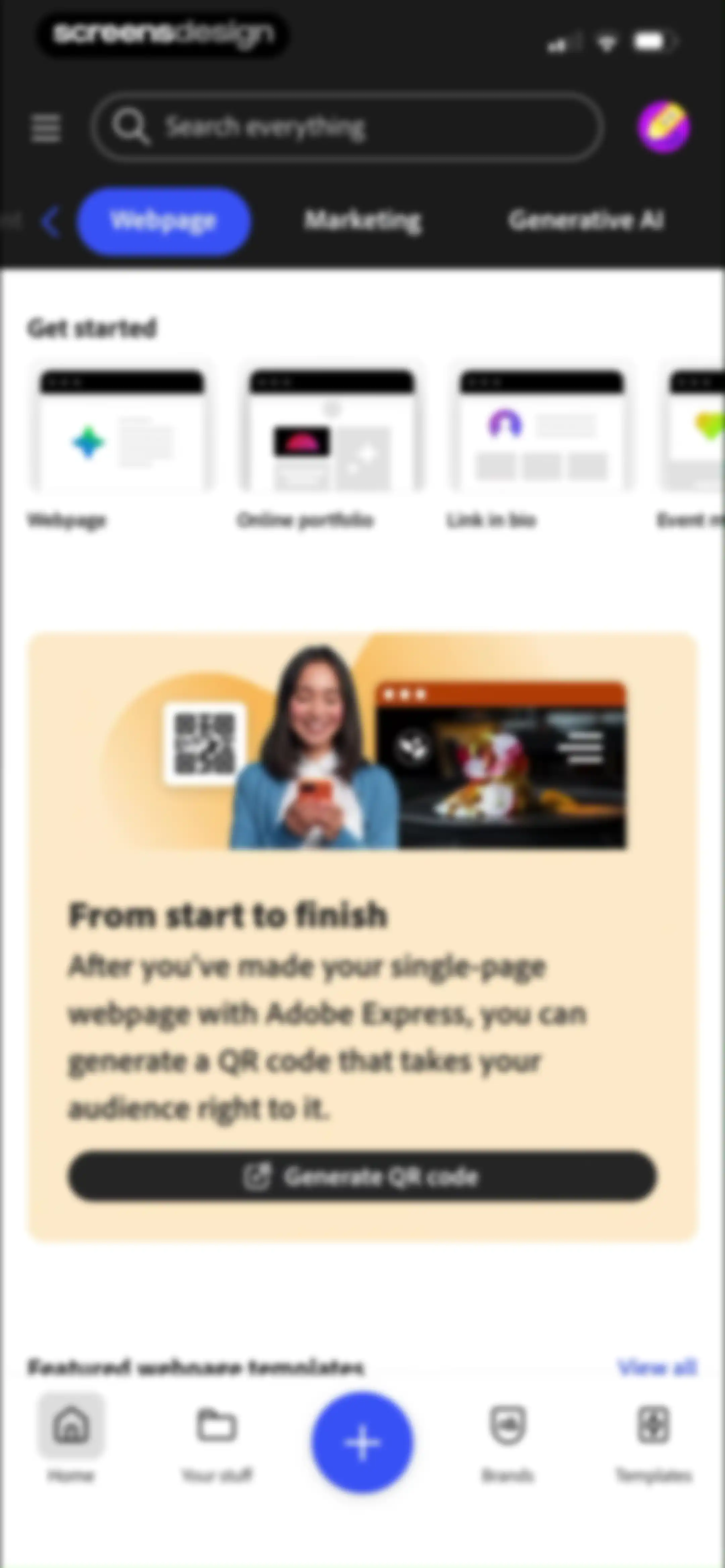 Adobe Express: Create Anything screen 24