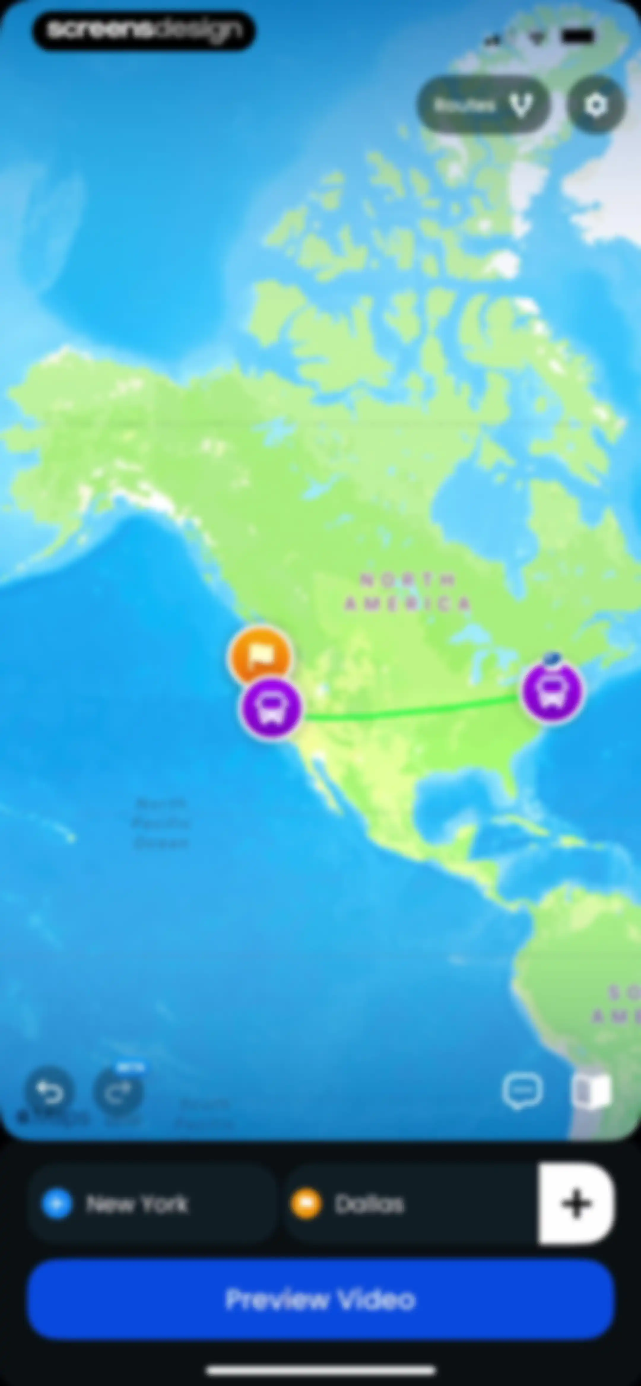 TravelAnimator: Journey Route screen 44