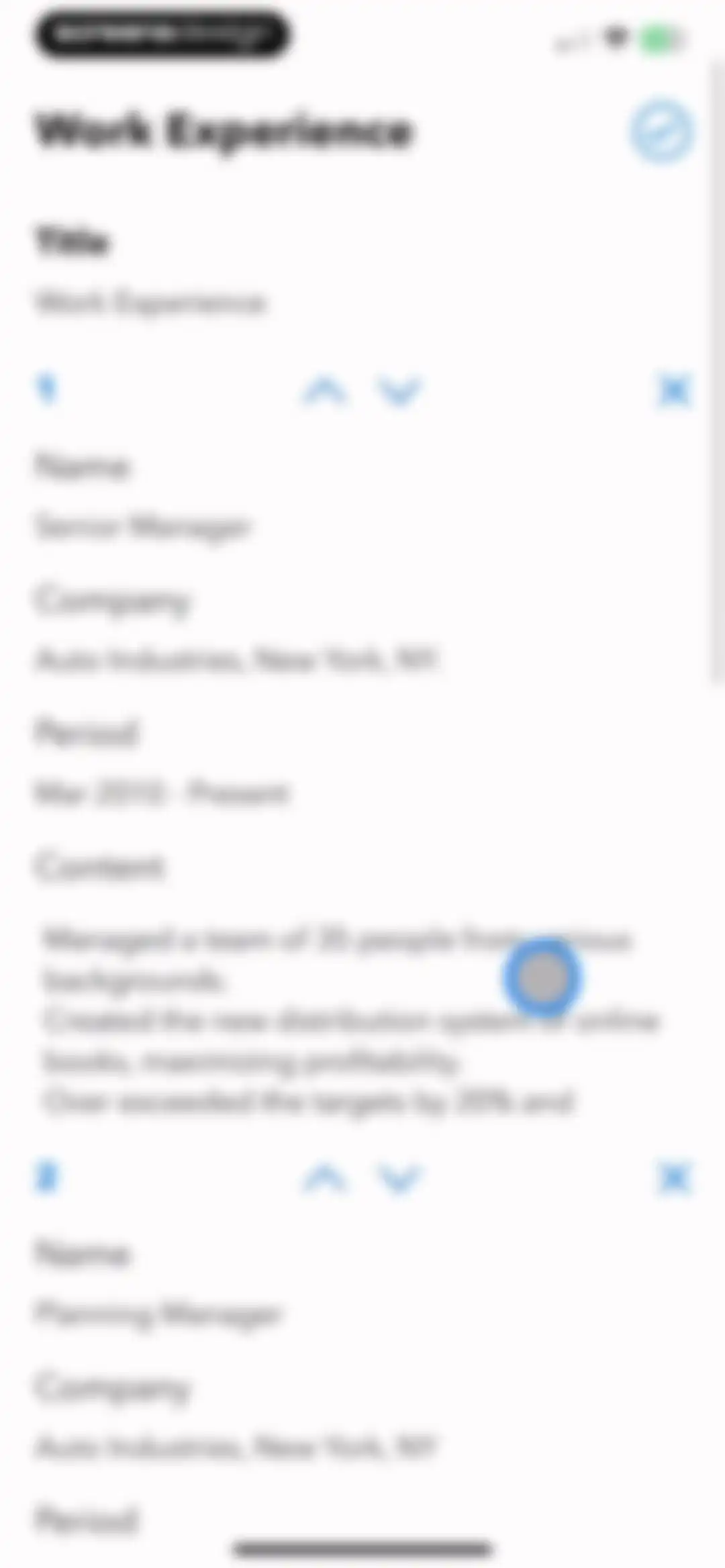 Resume Builder⁺ screen 12