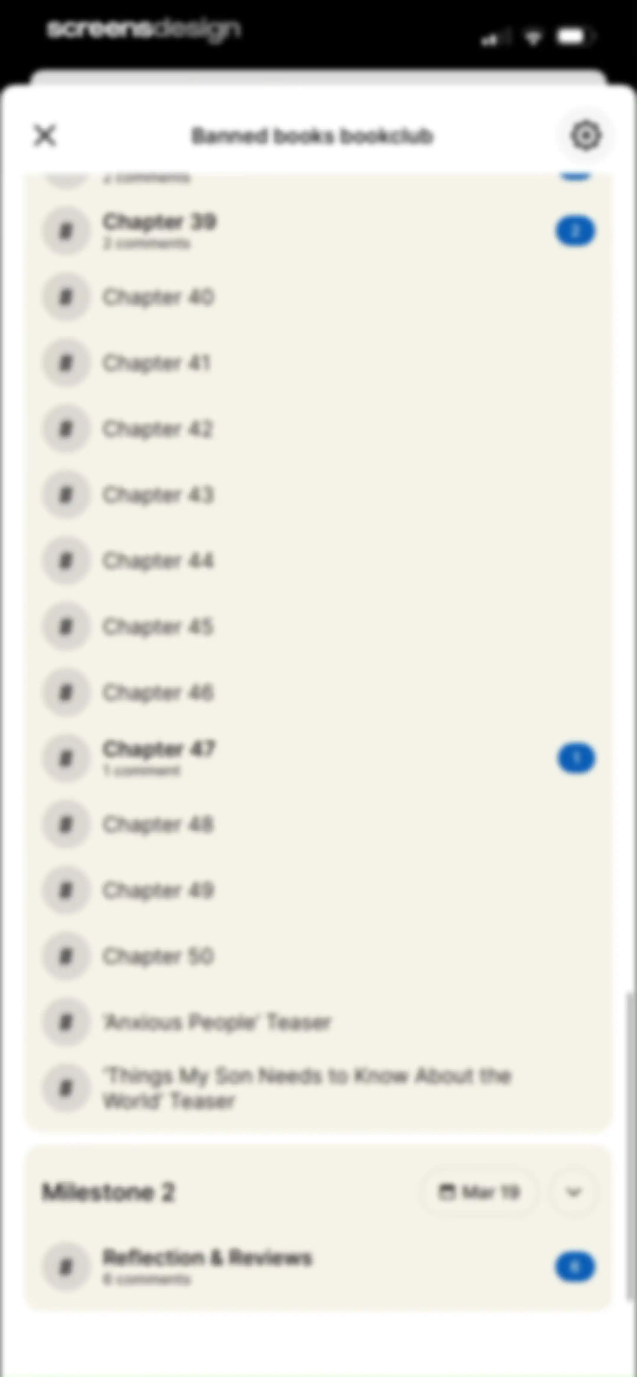 Fable: Track & Discuss Books screen 108