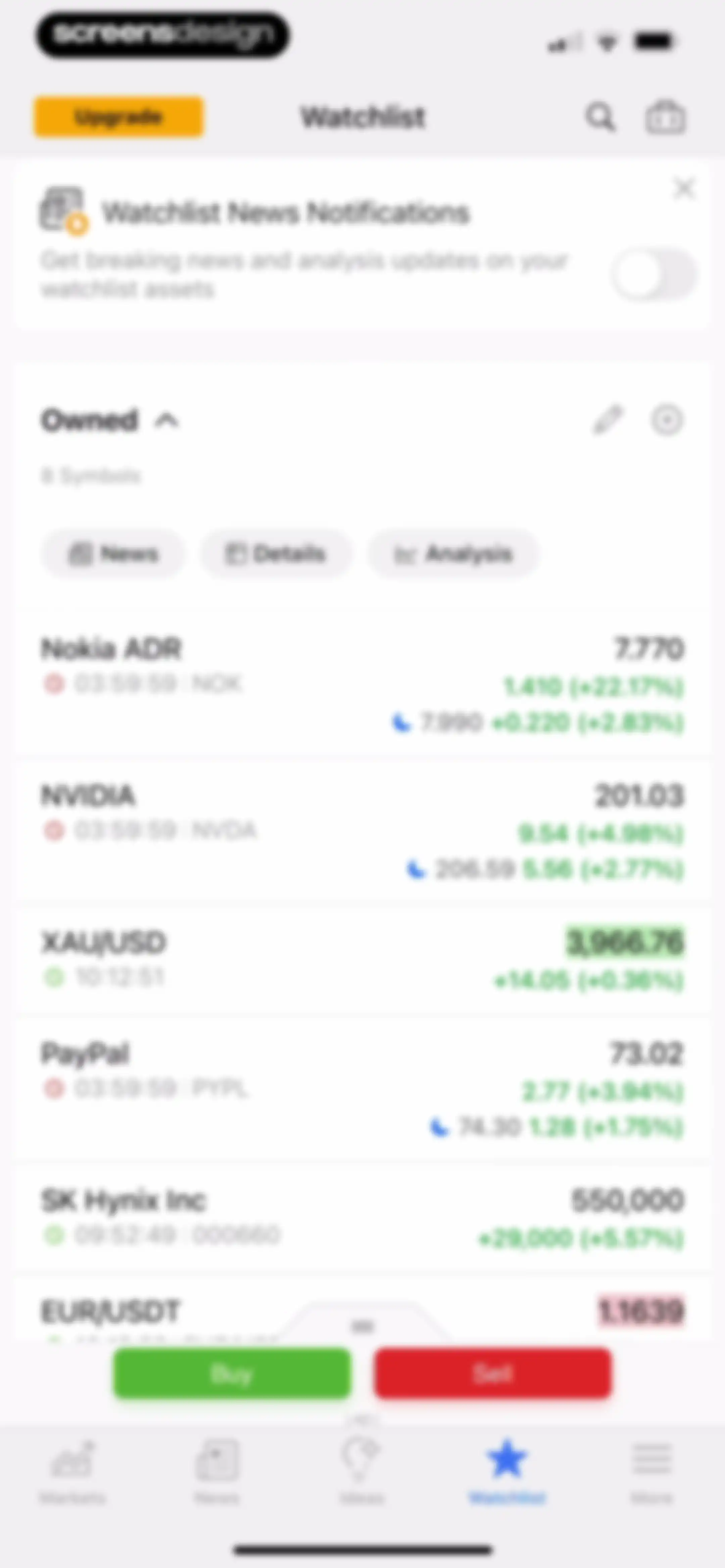 Investing.com: Stock Market screen 113