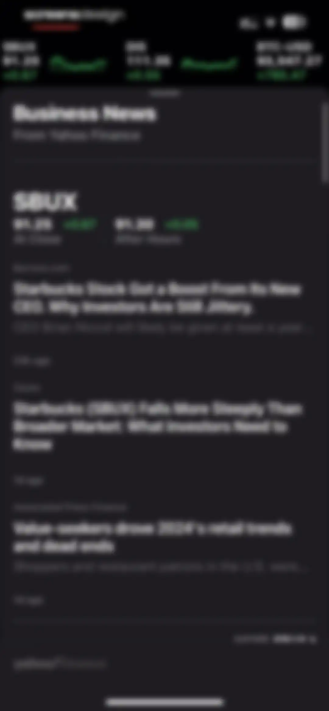 Stocks screen 4