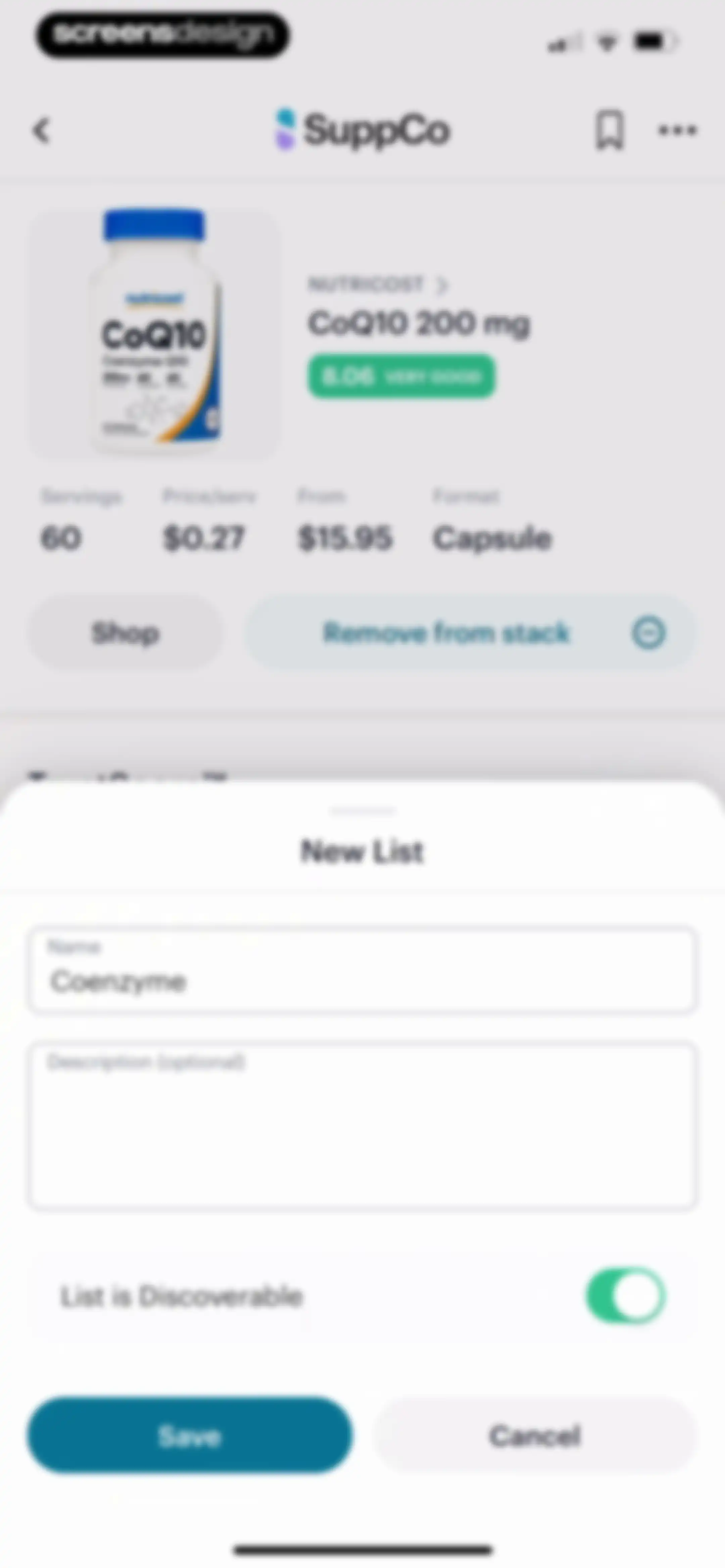 SuppCo: Supplement Scanner screen 64