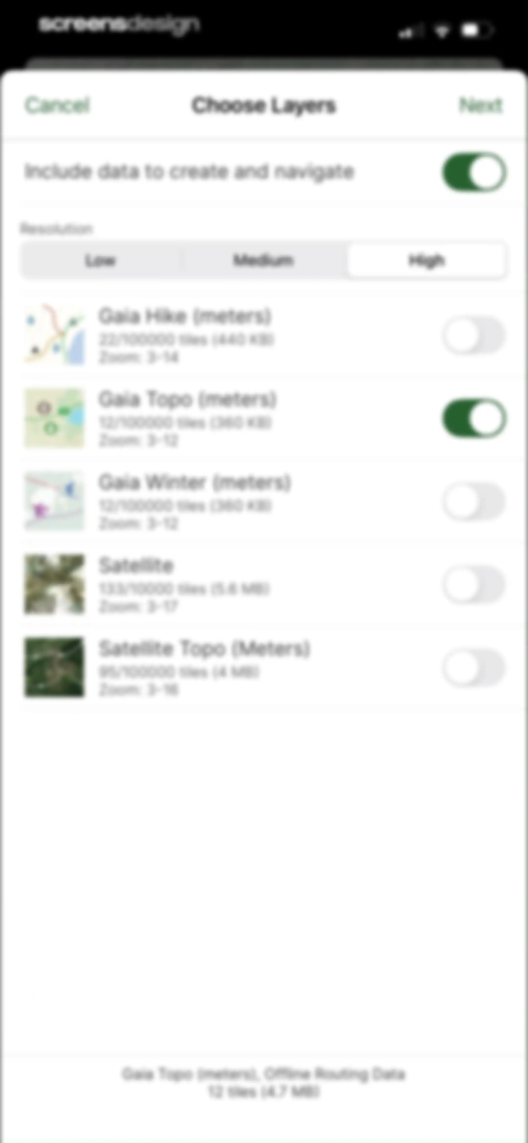 Gaia GPS: Mobile Trail Maps screen 45
