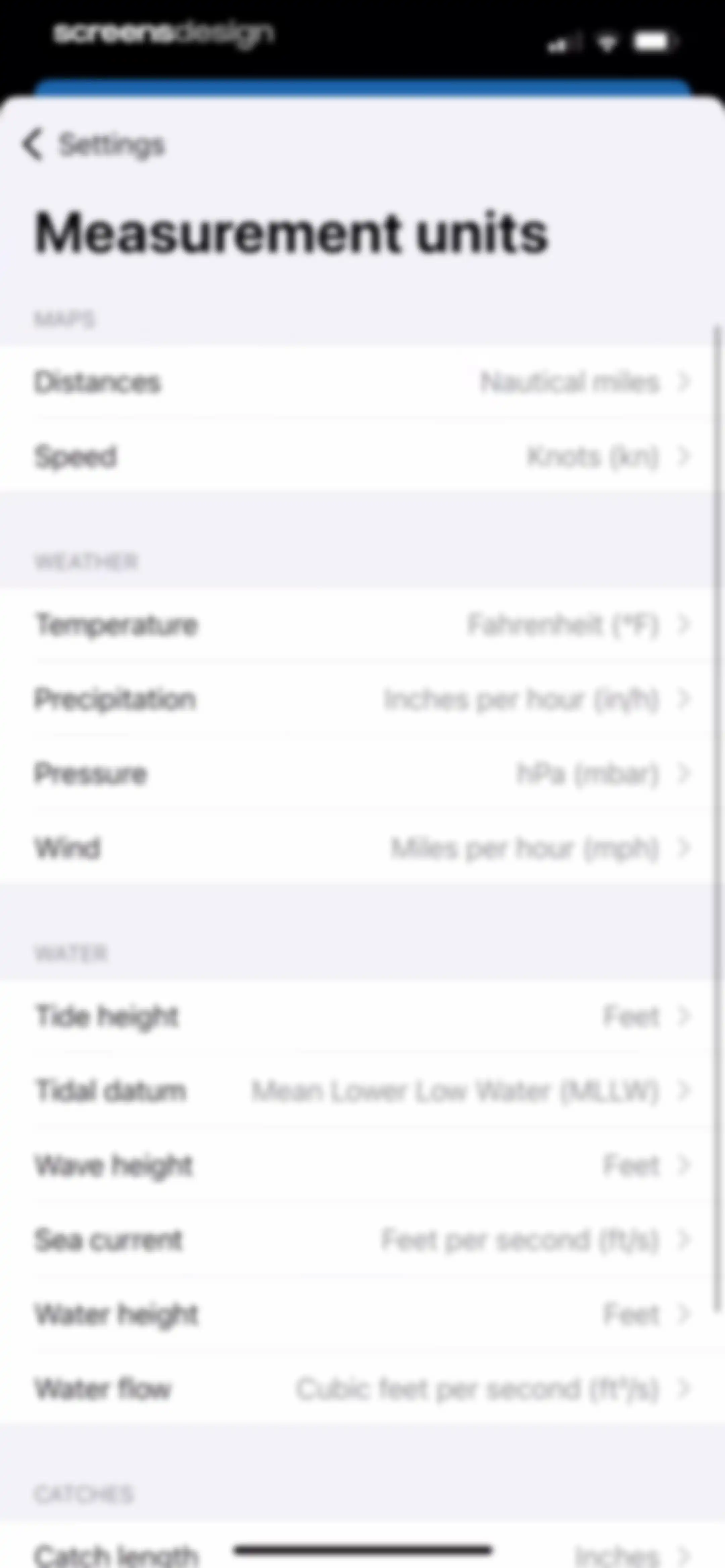 Fishing Points: Map & Forecast screen 114