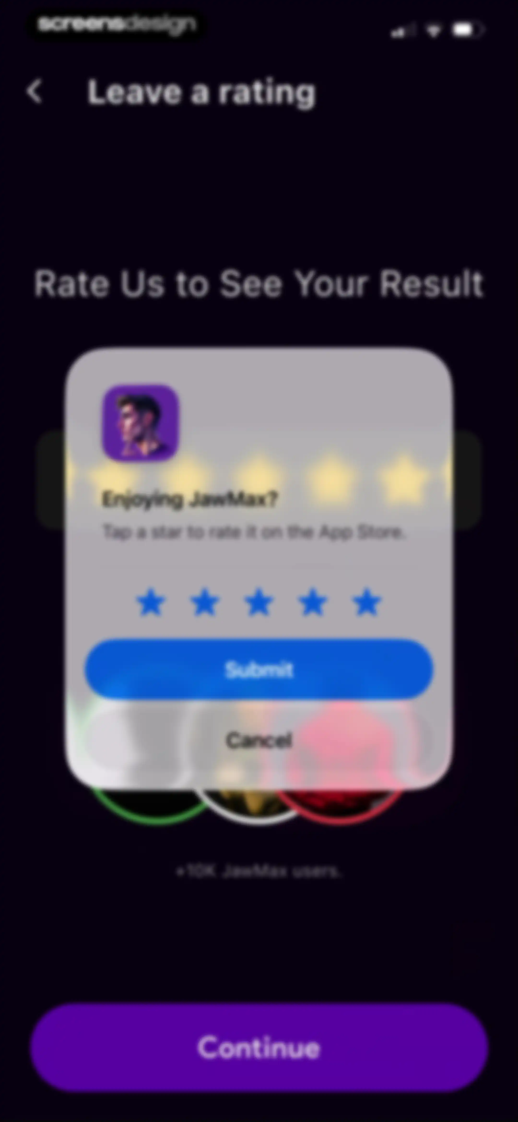 JawMax screen 27