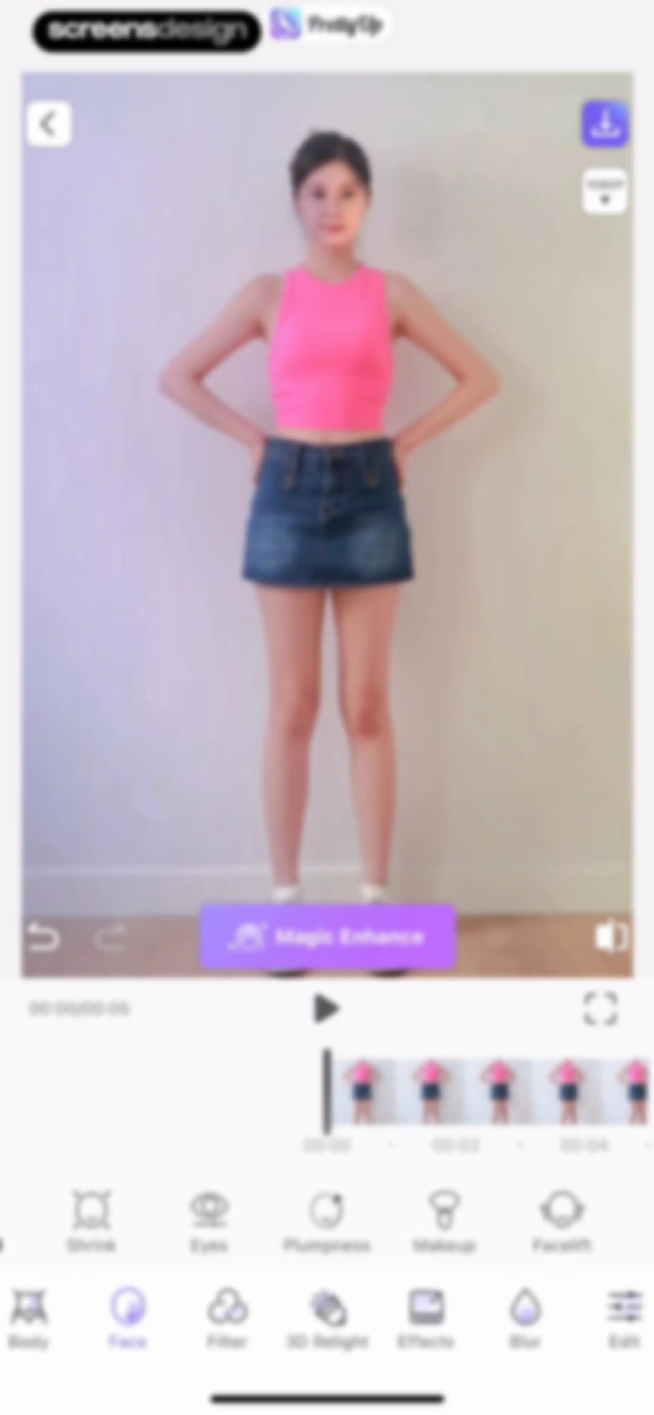 PrettyUp - Body Editor Video screen 49