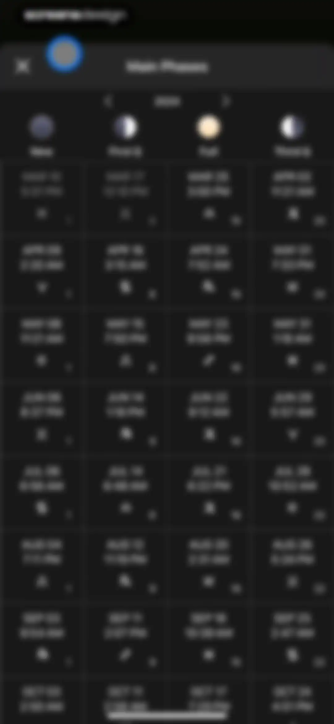 Moon Calendar — MoonX screen 84