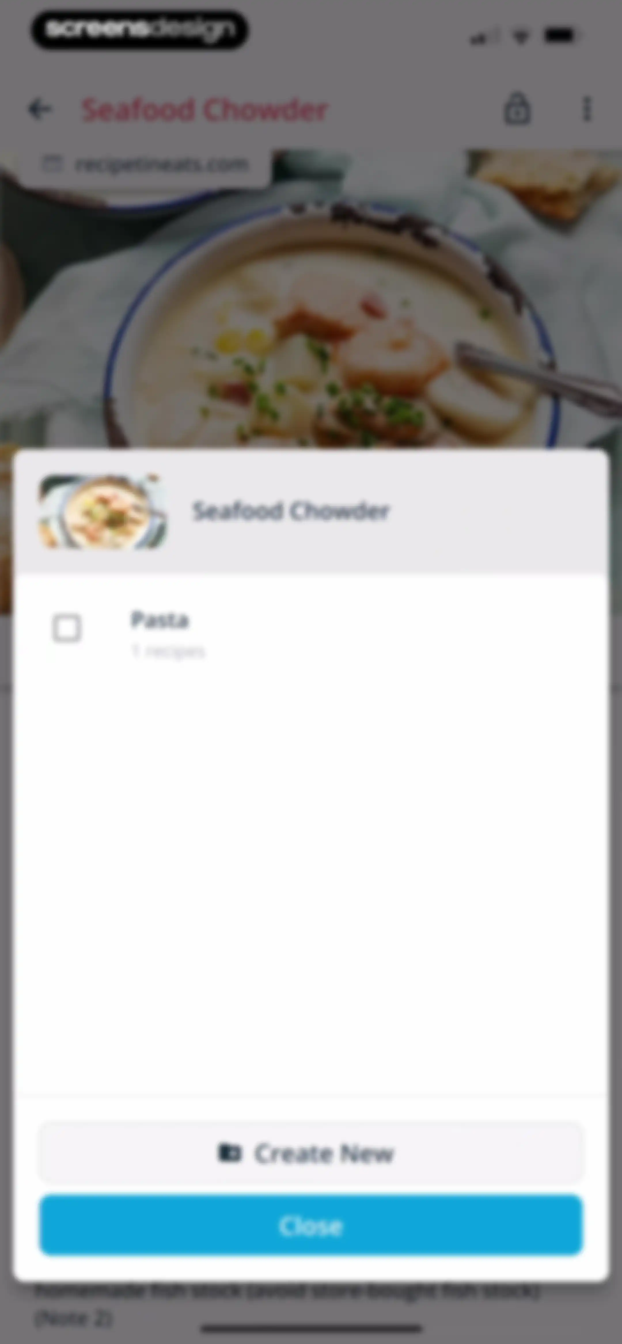 Stashcook: Recipe Keeper screen 108