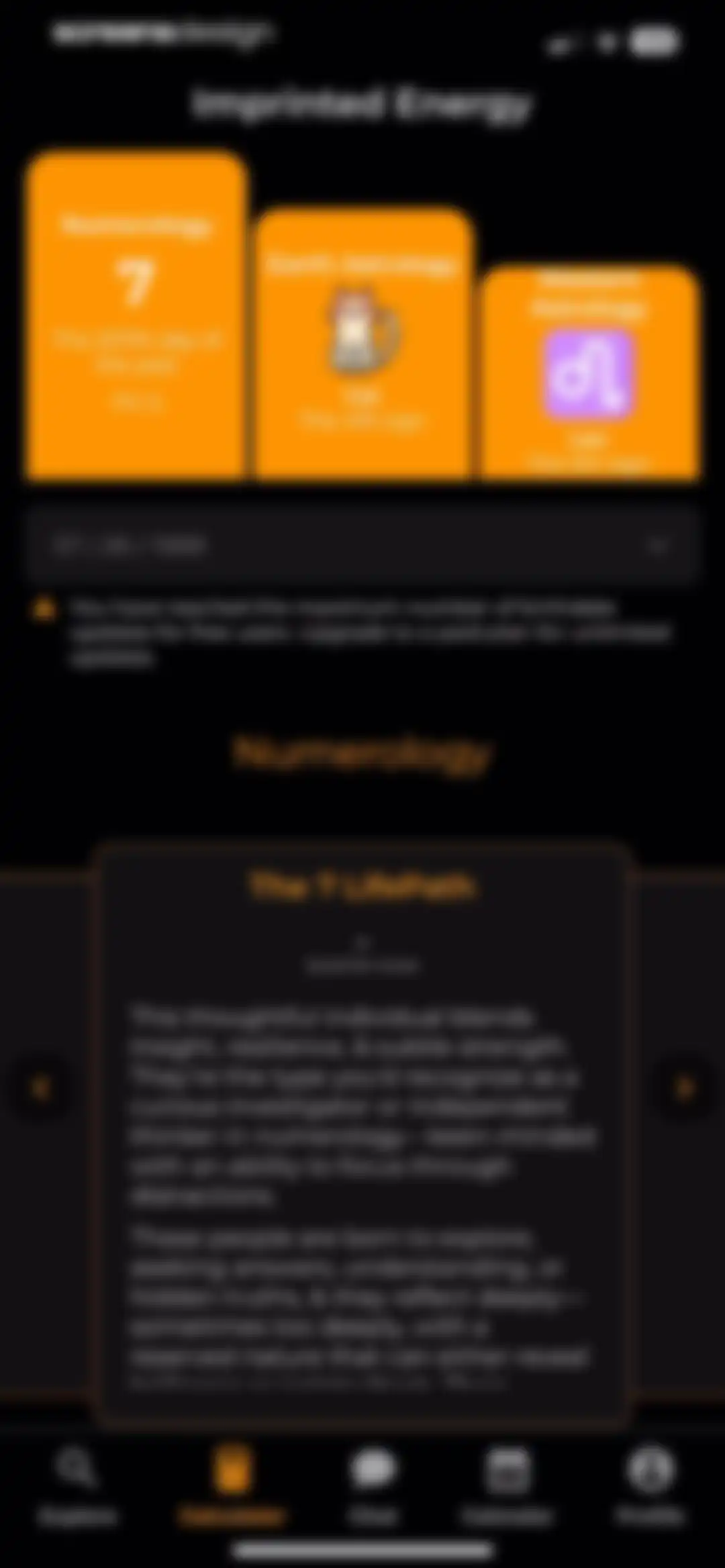 CUE Astrology screen 57