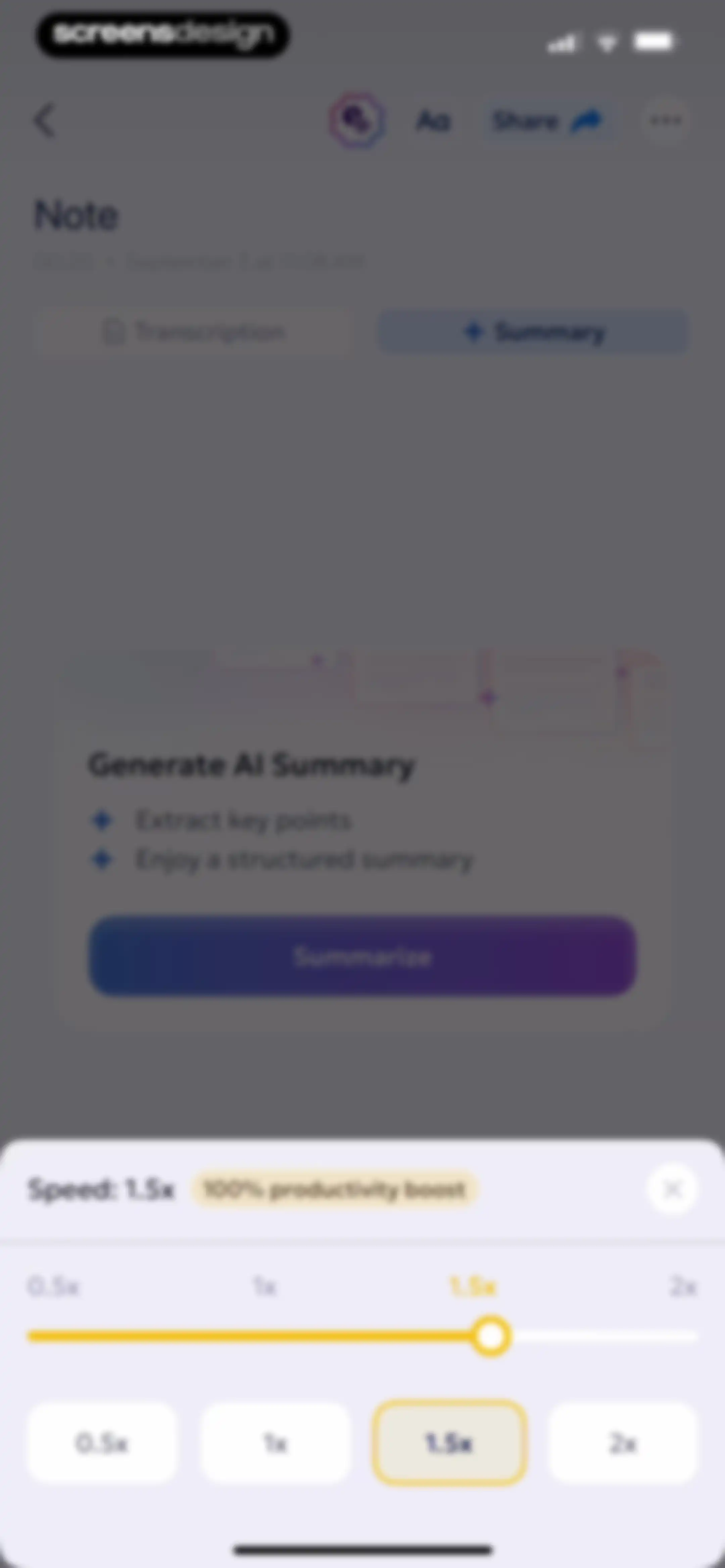 AI Summary - Meeting Notes screen 27